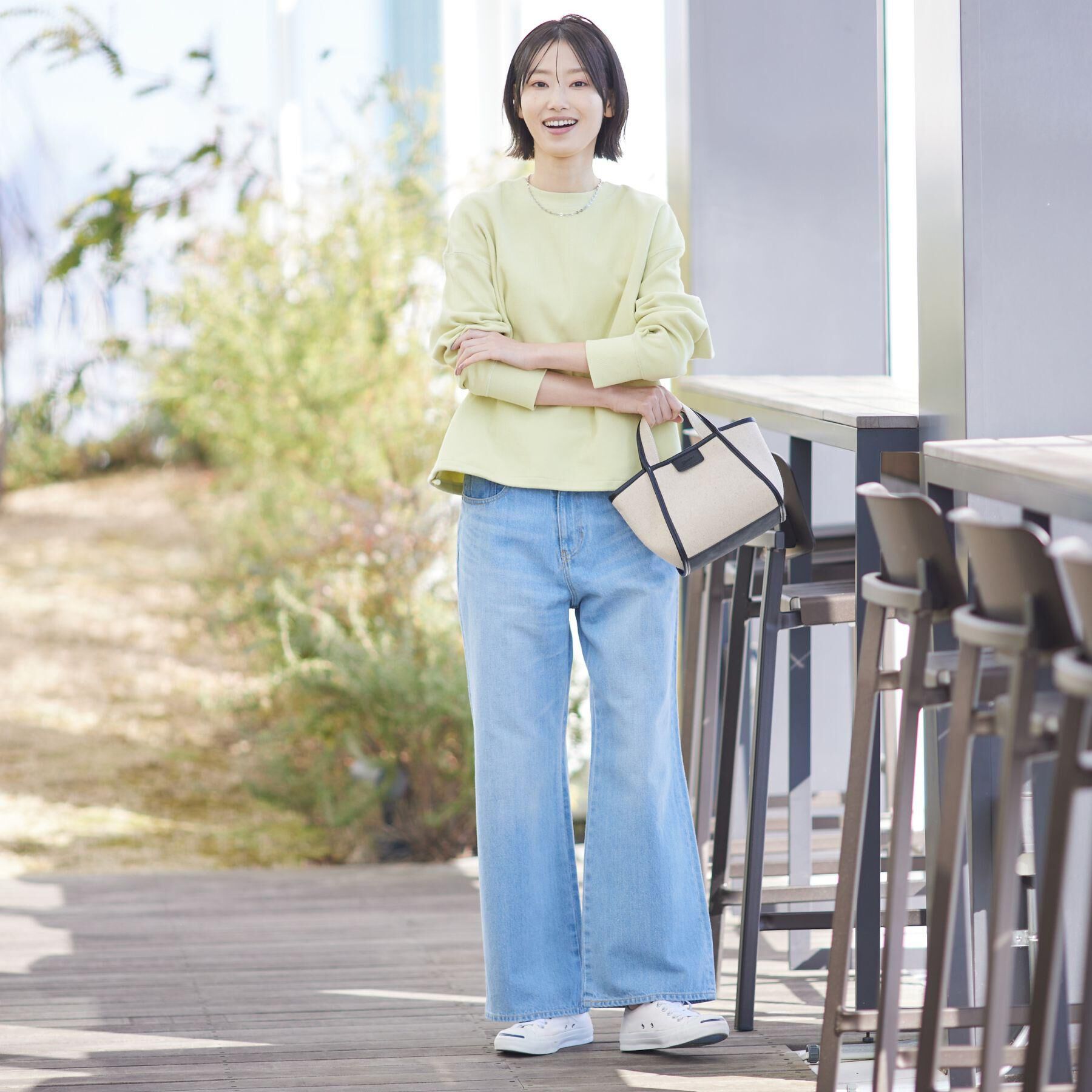 Dessin「【前後2WAY/洗える】ドロストリブカットソー」|Tシャツ・カットソー|