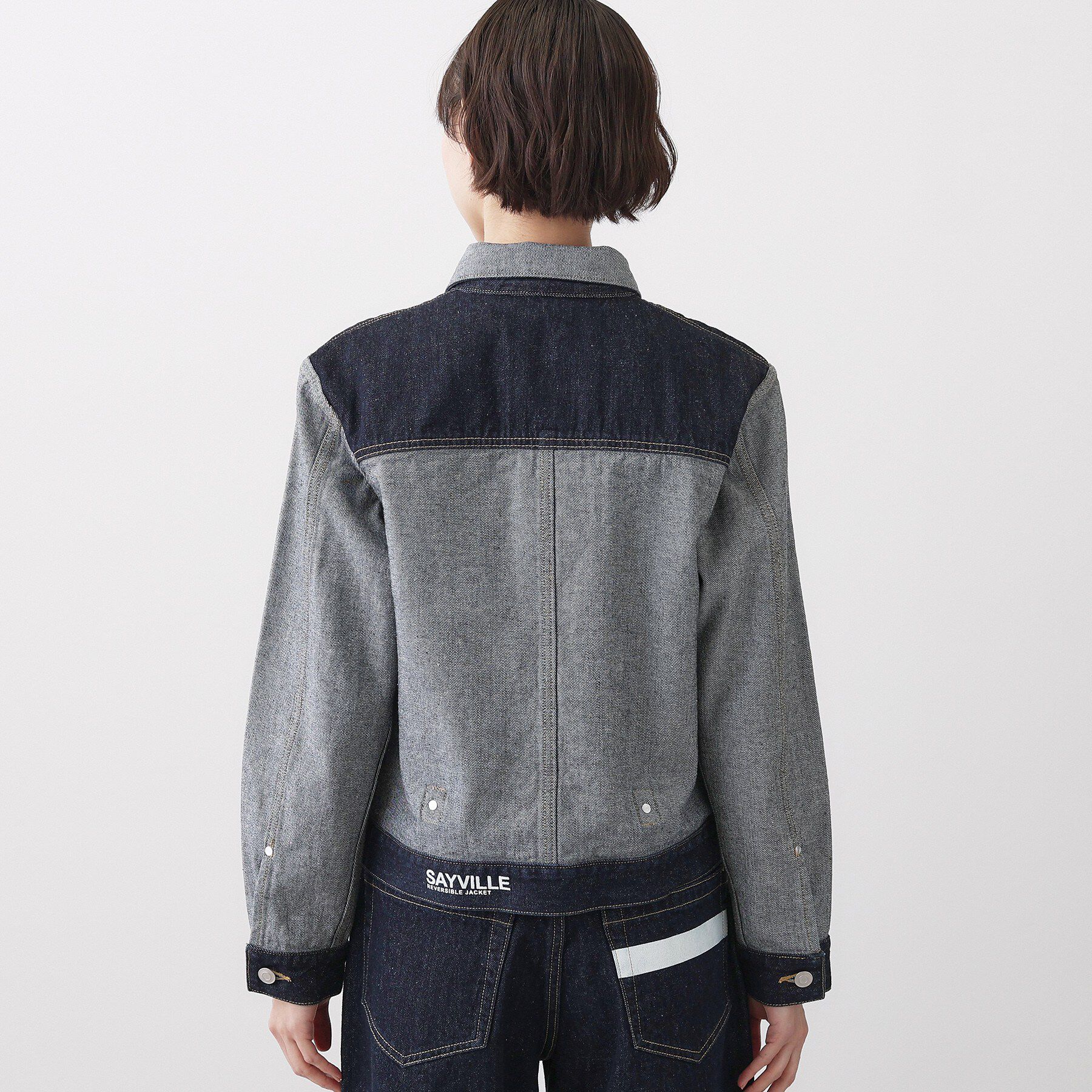 Dessin「【ユニセックス/2WAY】リバーシブルデニムジャケット」|デニムジャケット|