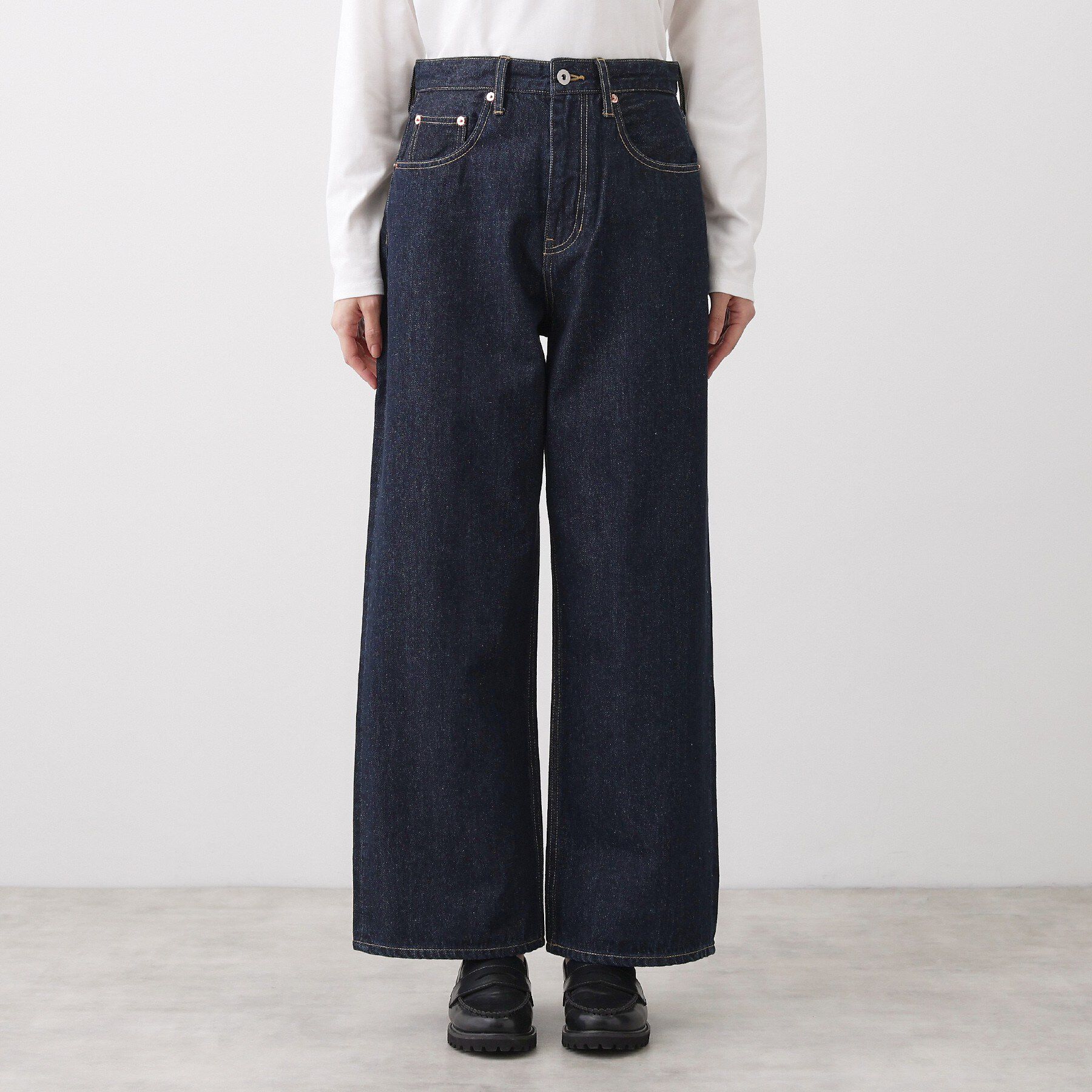 Dessin「【ユニセックス/洗える】ワイドシルエット12OZデニム」|デニム|