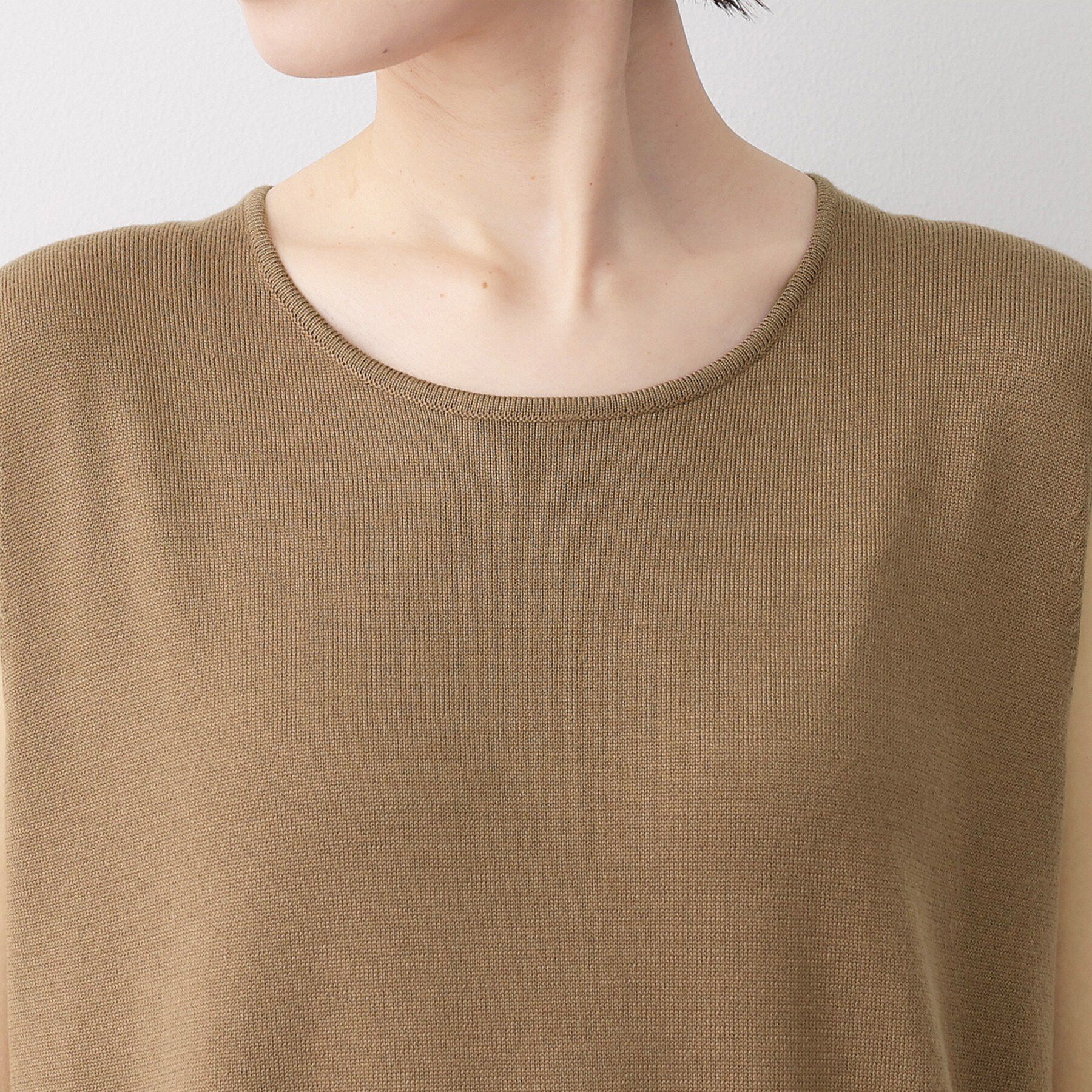 Dessin「【2点セット・洗える】ニットカーディガン&times;ノースリーブワンピース」|ワンピース|