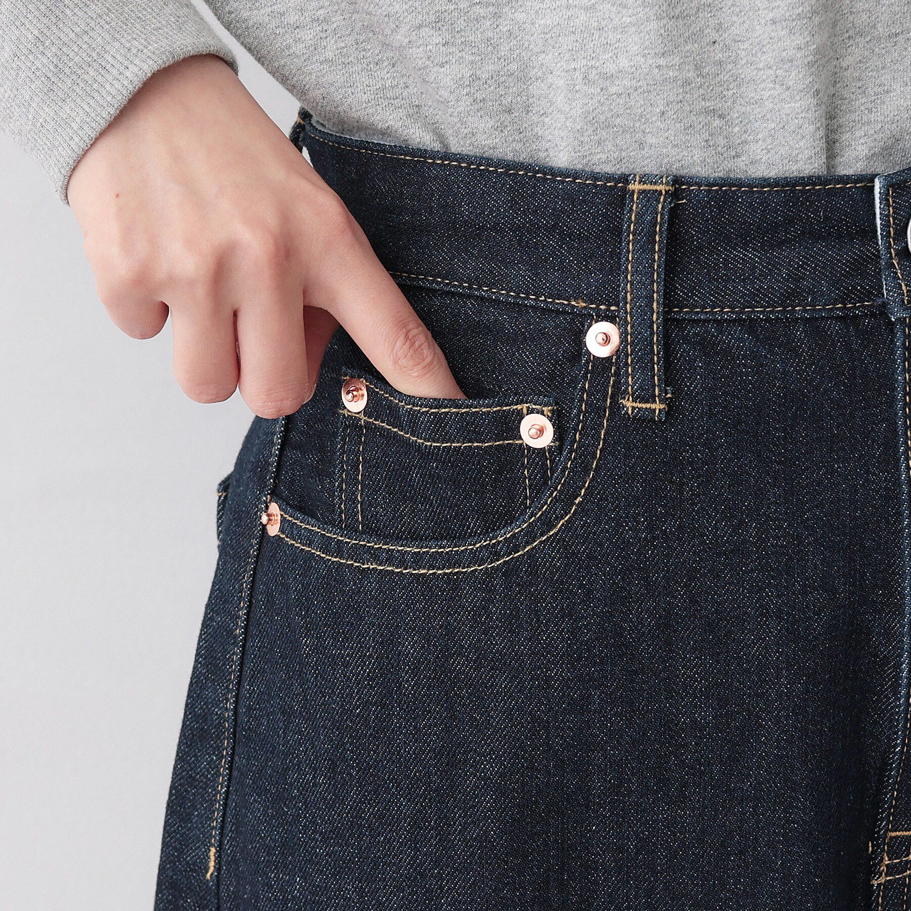 Dessin「【洗える】ワイドカーブシルエット12OZデニム」|その他|