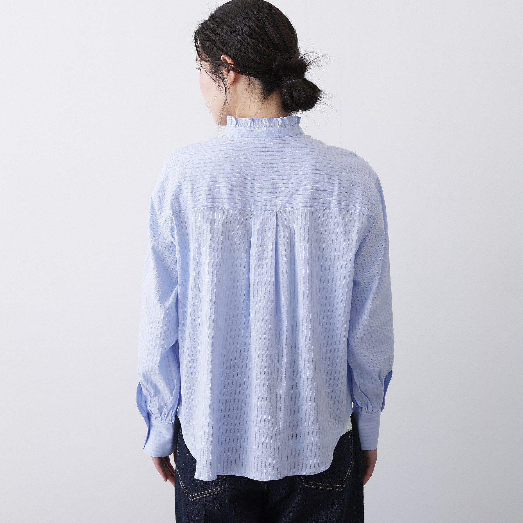 Dessin「【洗える】フリルネックタックブラウス」|シャツ・ブラウス|