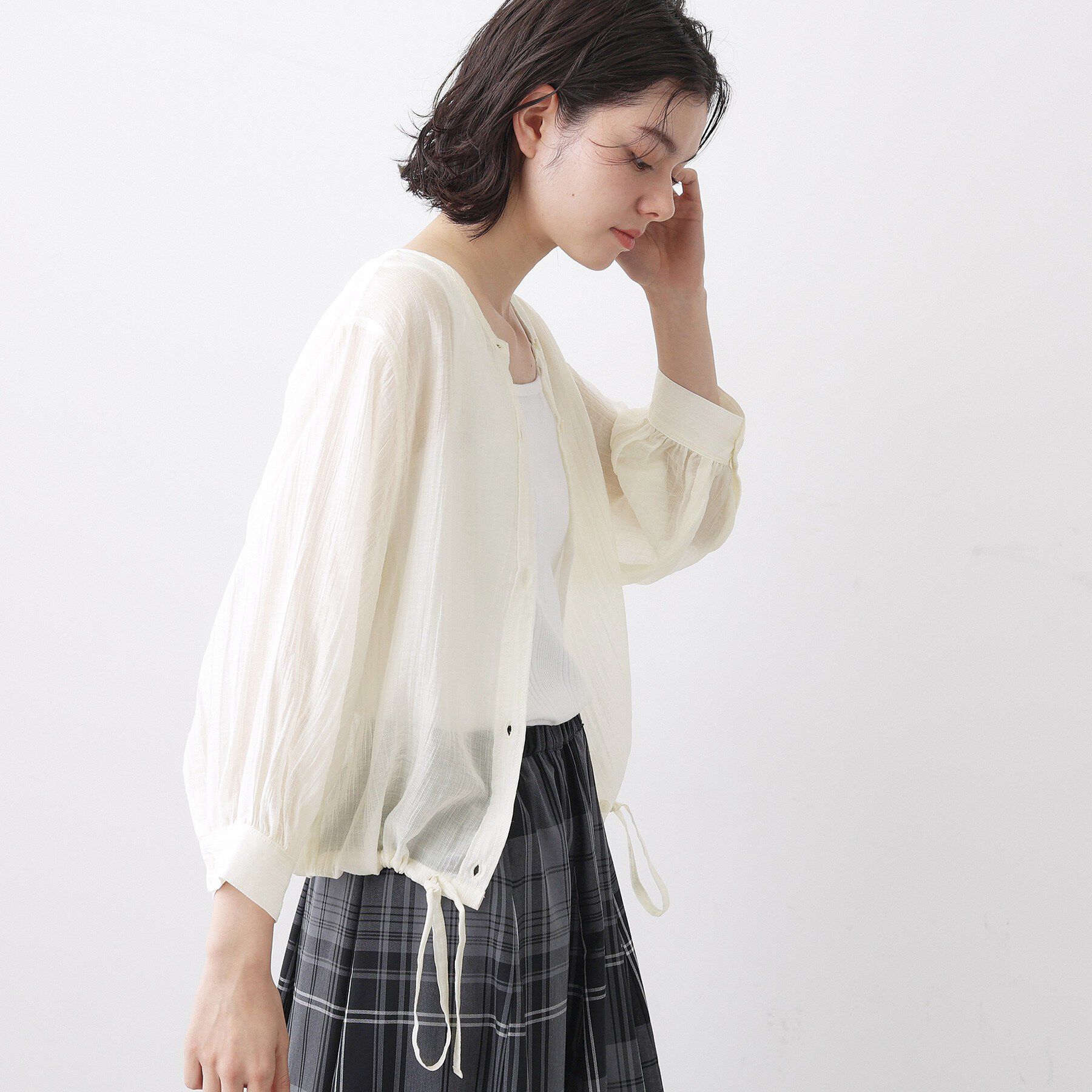 Dessin「【洗える】シアードロストブラウス」|シャツ・ブラウス|