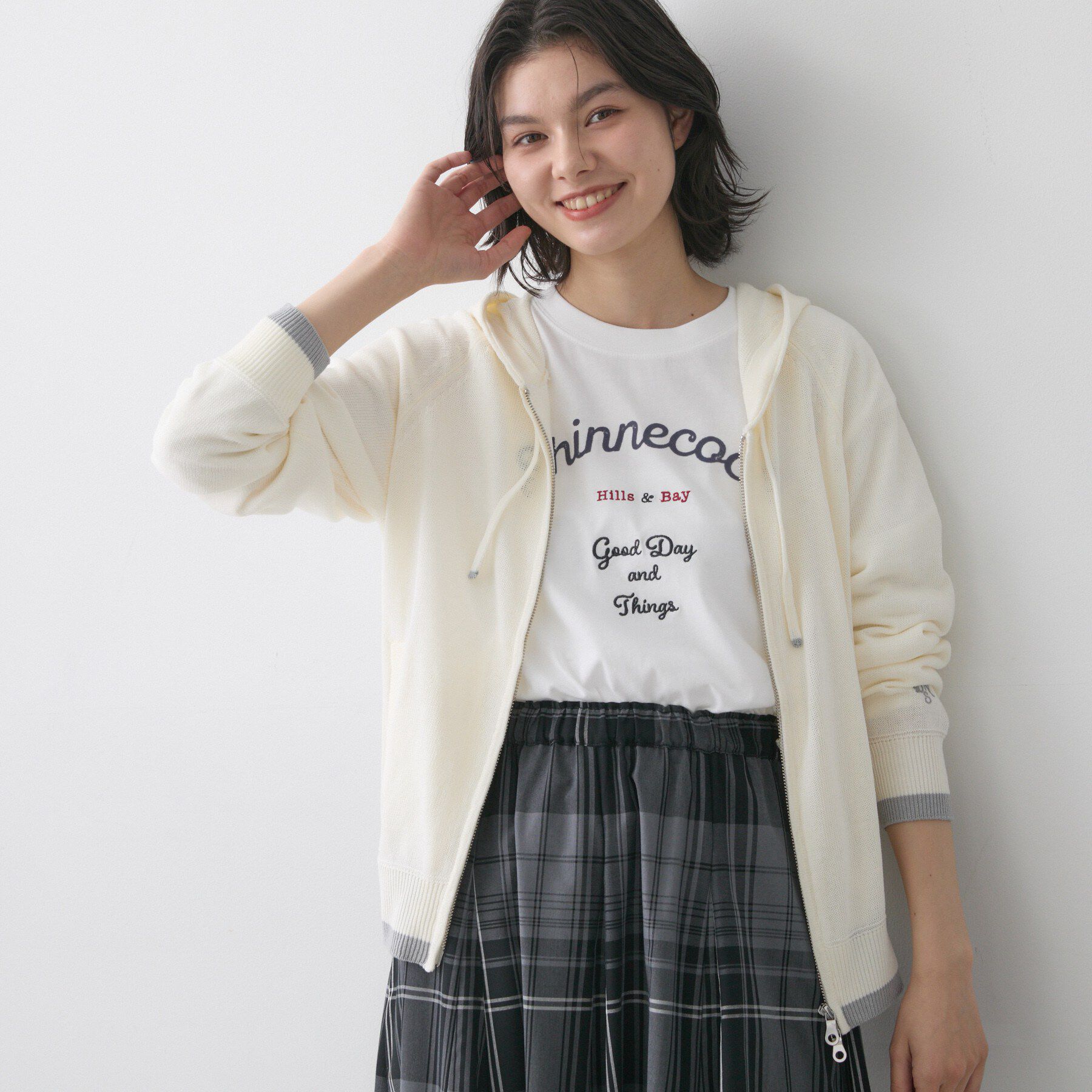 Dessin「【洗える】リネン混フーデッドパーカー」|パーカー|