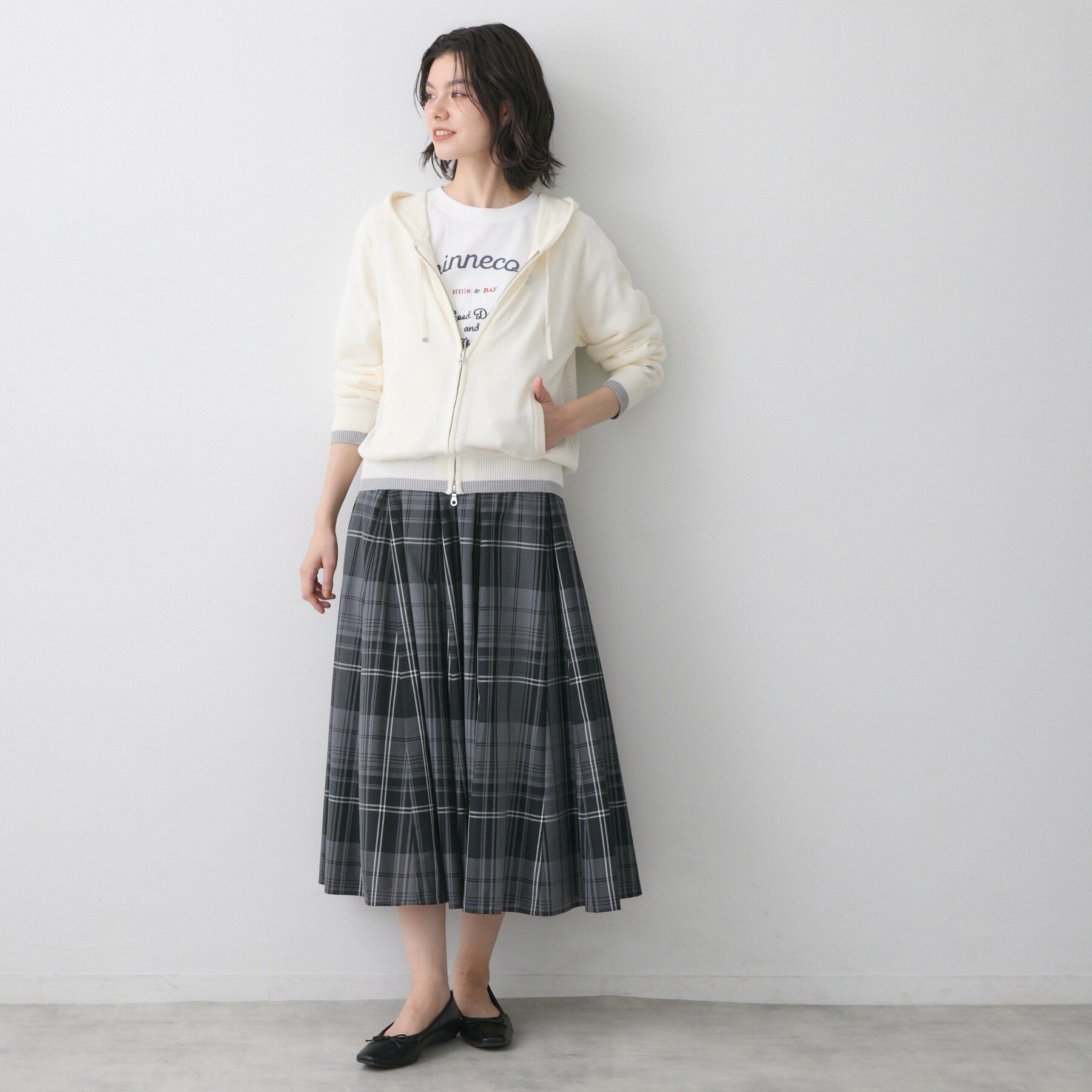 Dessin「【洗える】リネン混フーデッドパーカー」|パーカー|