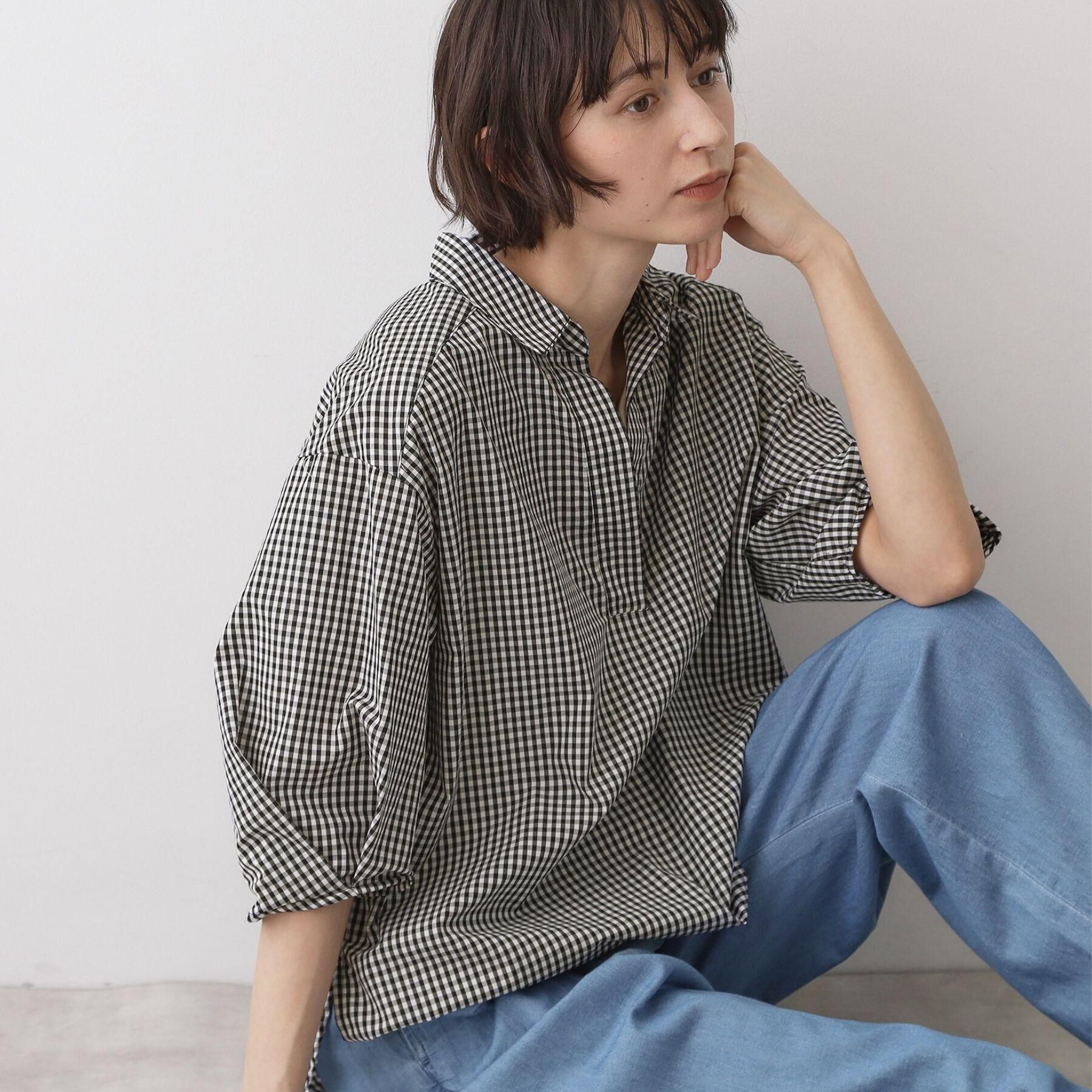 Dessin「【洗える】スキッパーシャツブラウス」|シャツ・ブラウス|