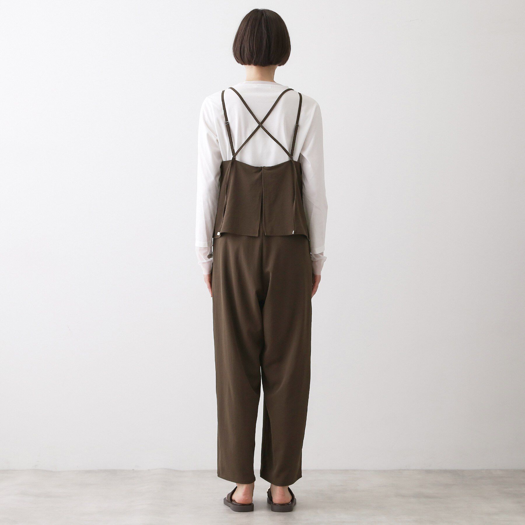 Dessin「【吸汗速乾/洗える】リラクシーキャミサロペット」|オールインワン|