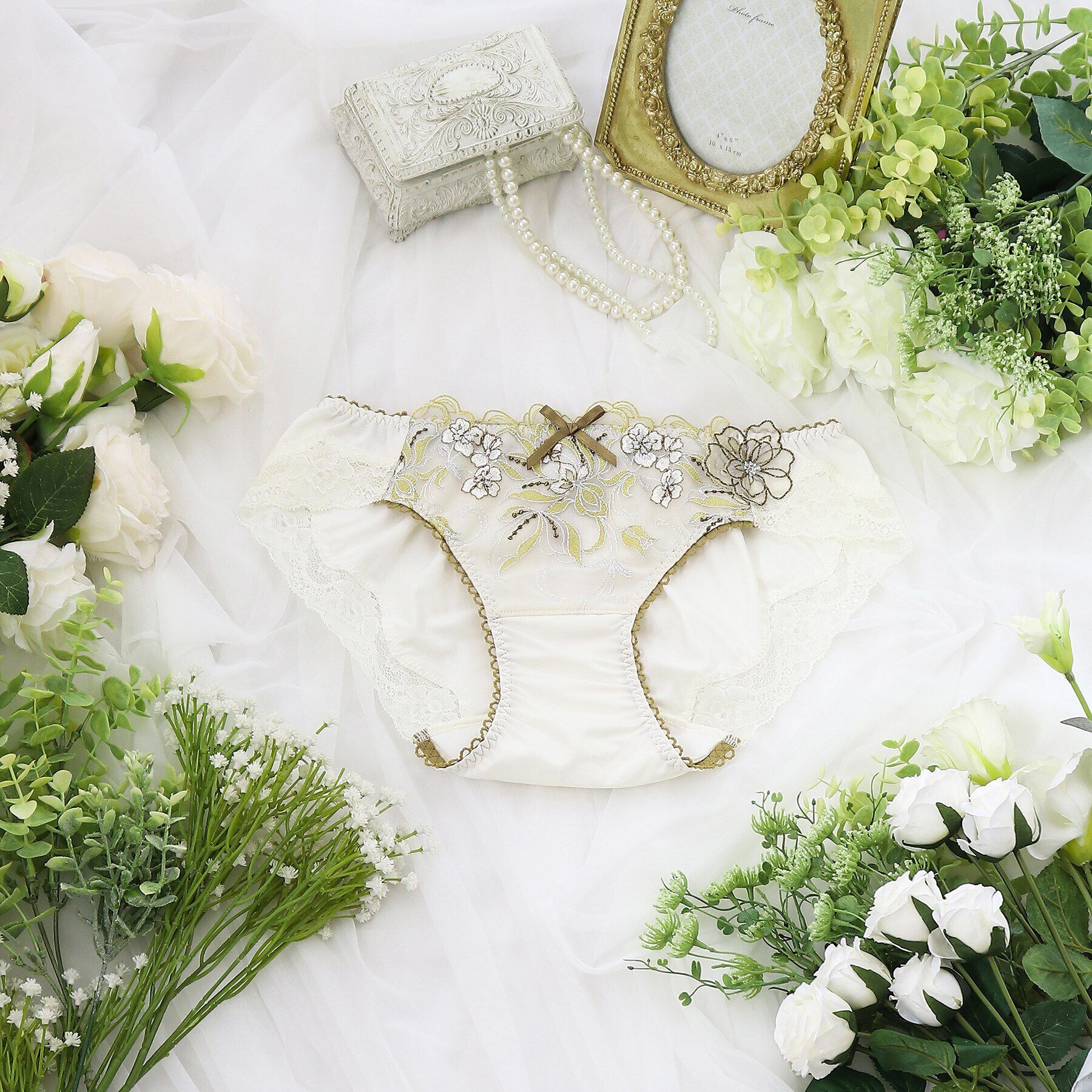 Risa Magli「フロリアーヌ サニタリーショーツ」|インナー|クリーム(050)