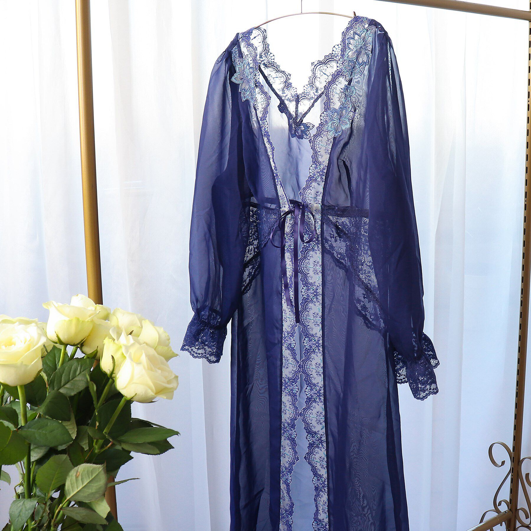 Risa Magli「ファビエンヌ カーディガン」|インナー|ブルー(092)