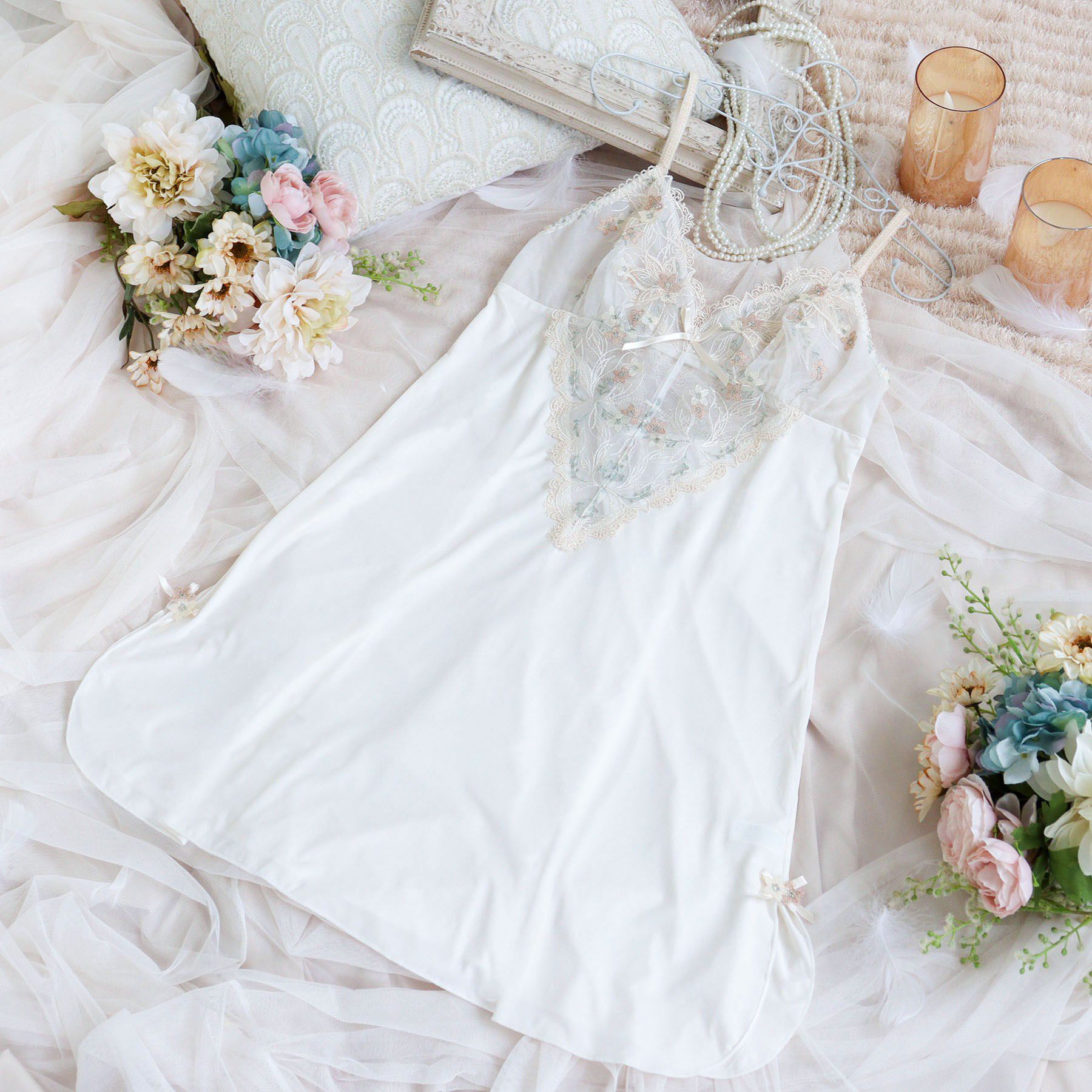 Risa Magli「セレスティナ スリップ」|キャミソール|クリーム(054)