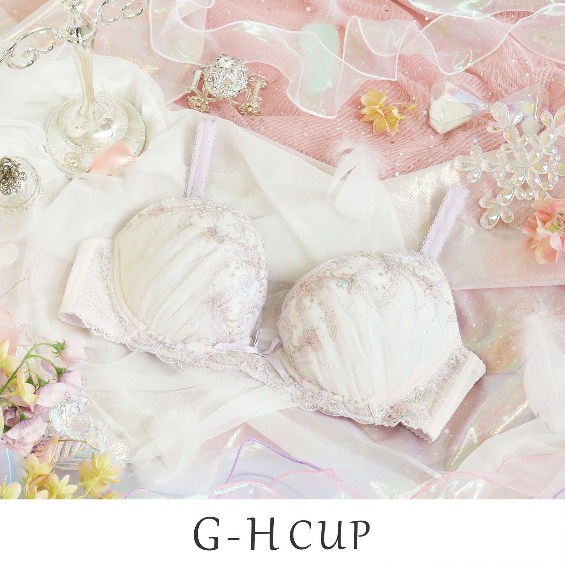 Risa Magli「コリンナ ブラジャー (G-H) ＜Glamor Bra／サイドすっきりタイプ＞」|インナー|ピンク(071)