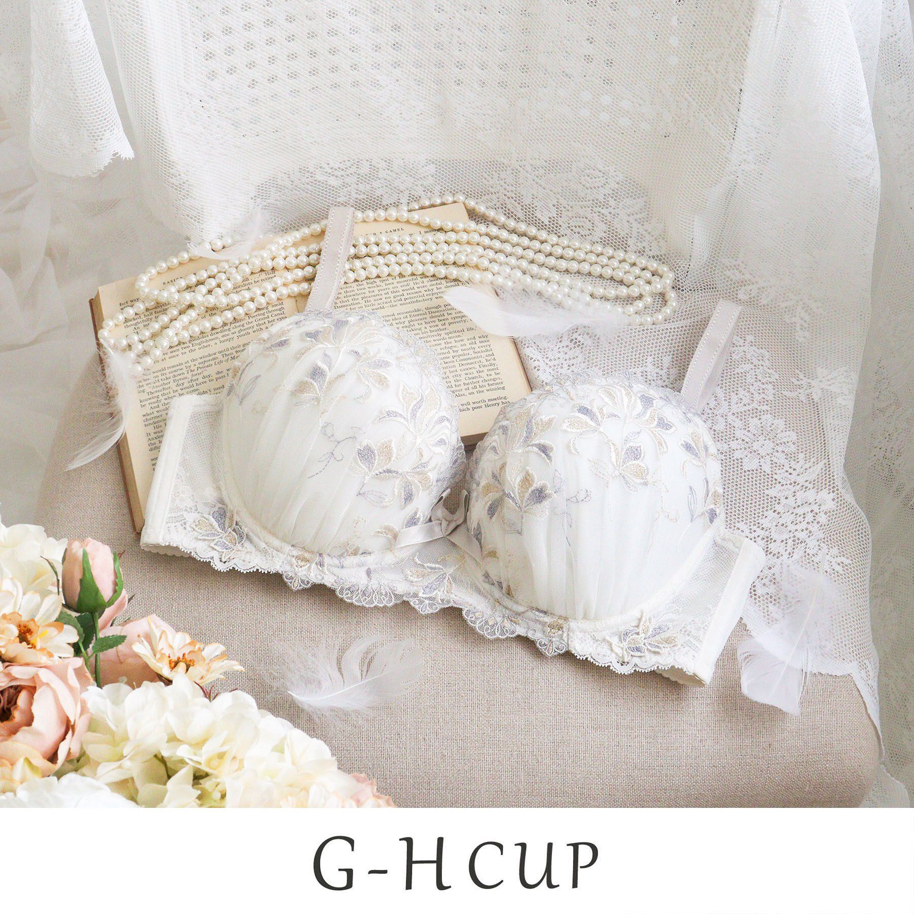 Risa Magli「リーゼル ブラジャー (G-H) ＜Glamor Bra／バストアップタイプ＞」|インナー|アイボリー(004)