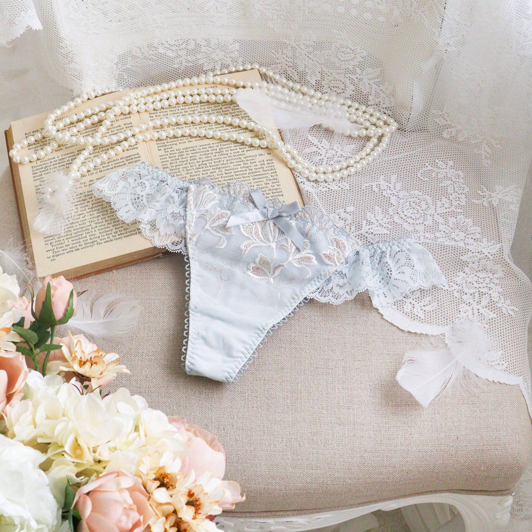 Risa Magli「リーゼル Tバック」|インナー|サックスブルー(09