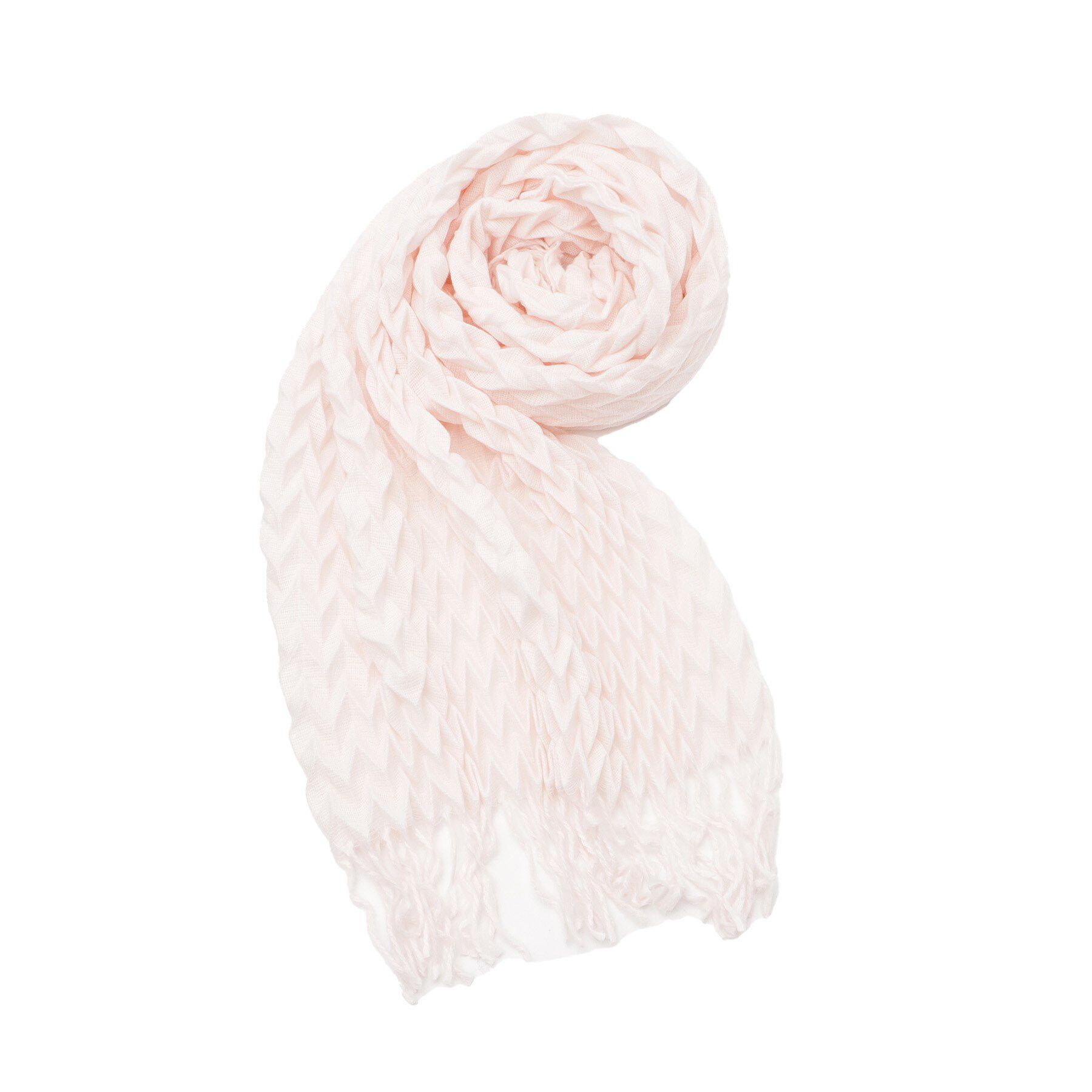 ITS&rsquo;DEMO「【手洗い可】ダイヤプリーツ無地ストール」|ストール|ライトピンク(070