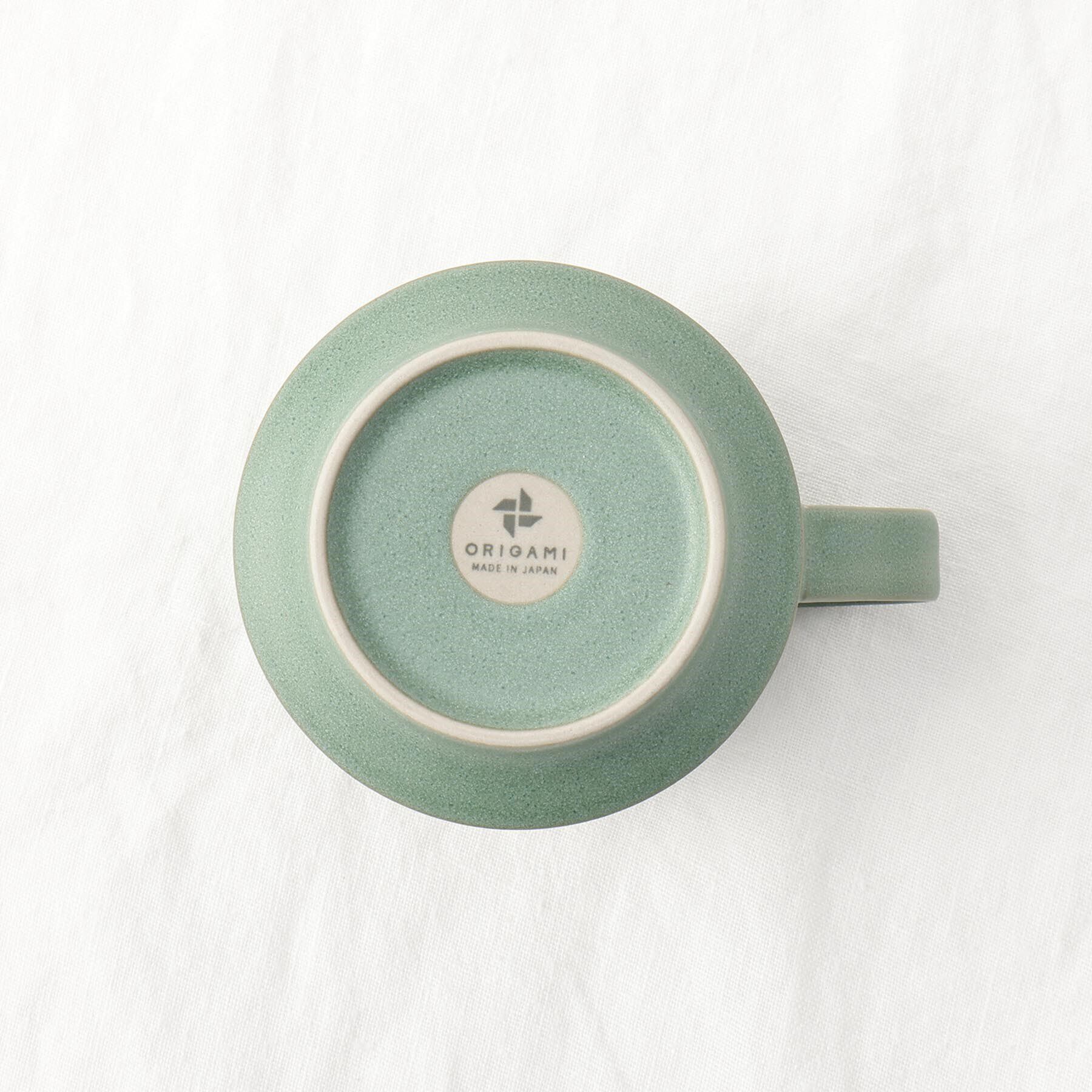 212 KITCHEN STORE「ORIGAMI フレア マグカップビンテージグリーン」|グラス・マグカップ|