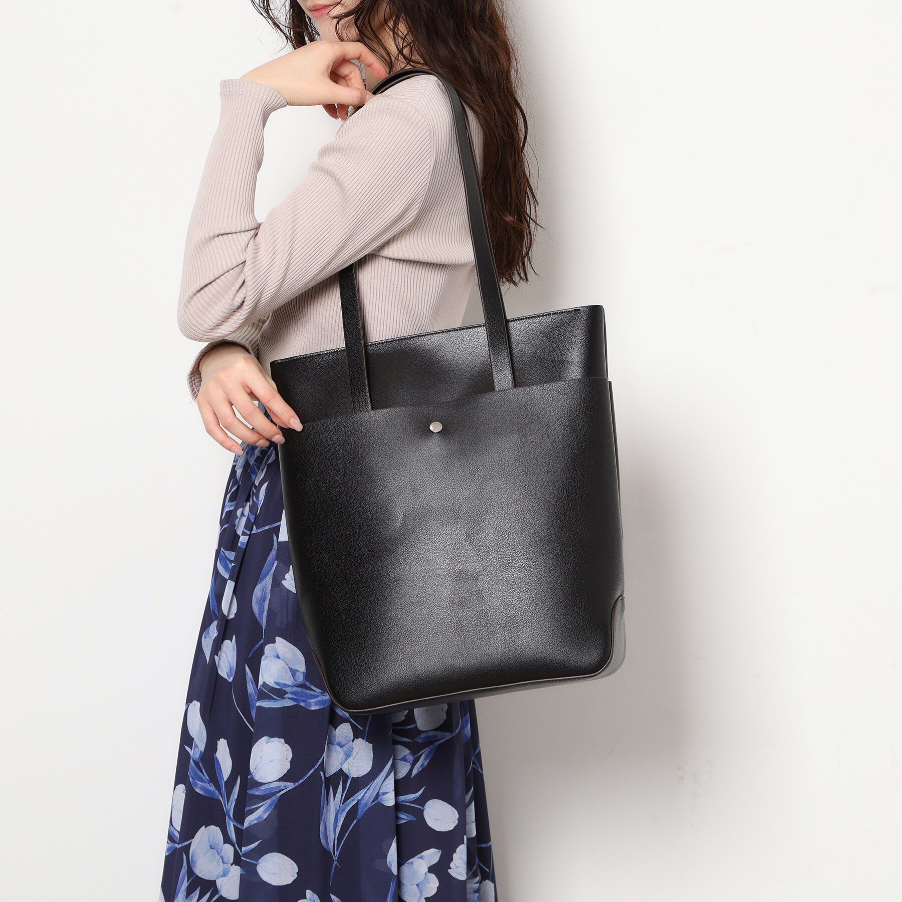 ESPERANZA「かるいかばん縦型トートバッグ」|トートバッグ|ブラック(019)