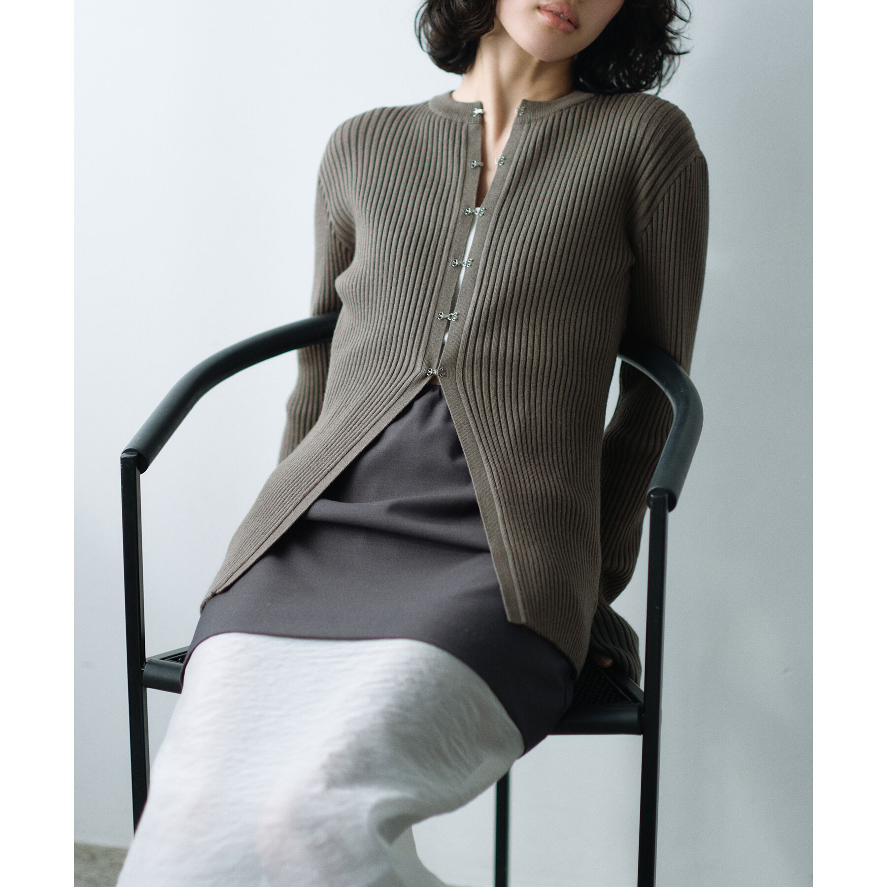 CODE A「fronthook knit cardigan」|カーディガン|