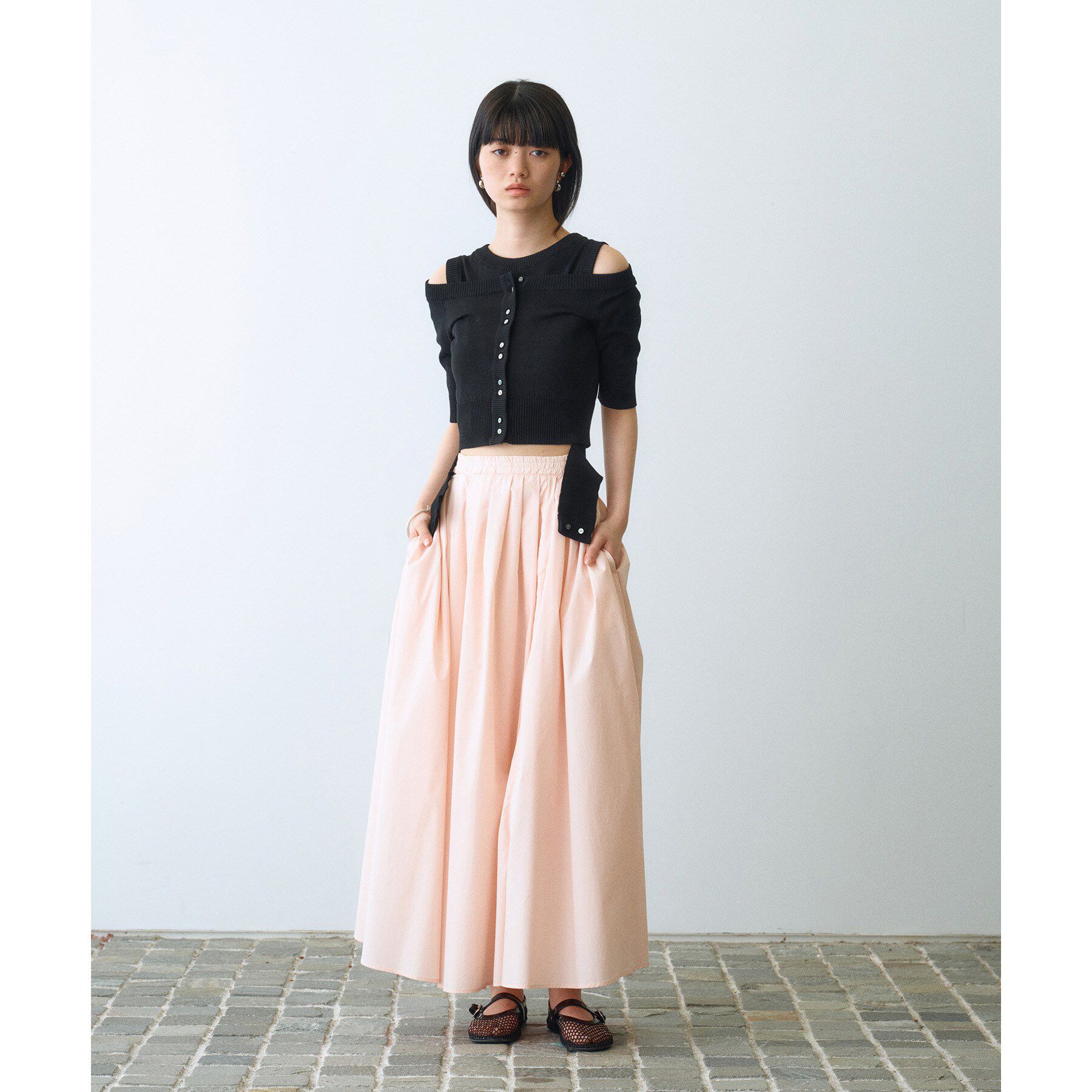 CODE A「design knit short cardigan」|カーディガン|