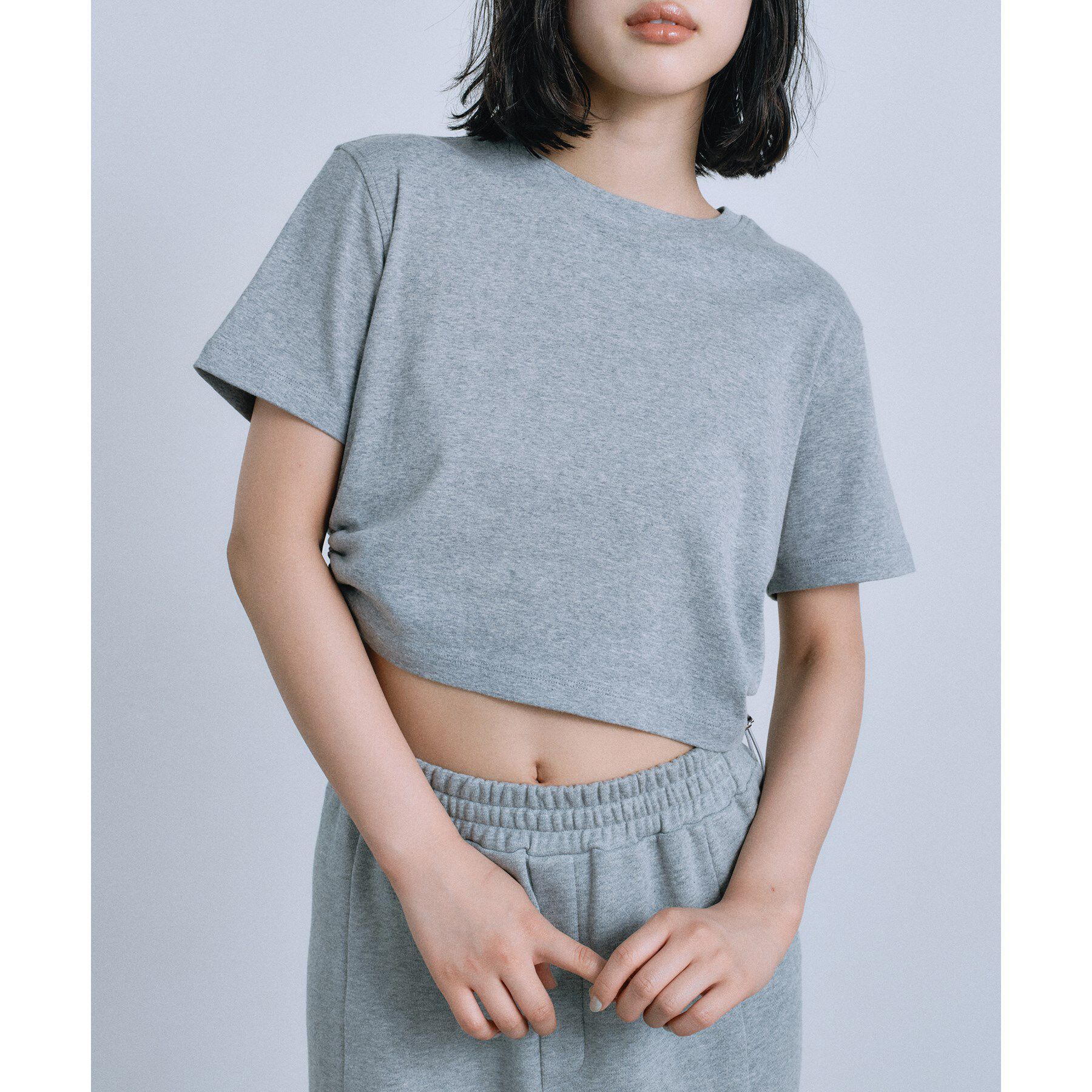 CODE A「drawstring crop tee」|Tシャツ・カットソー|