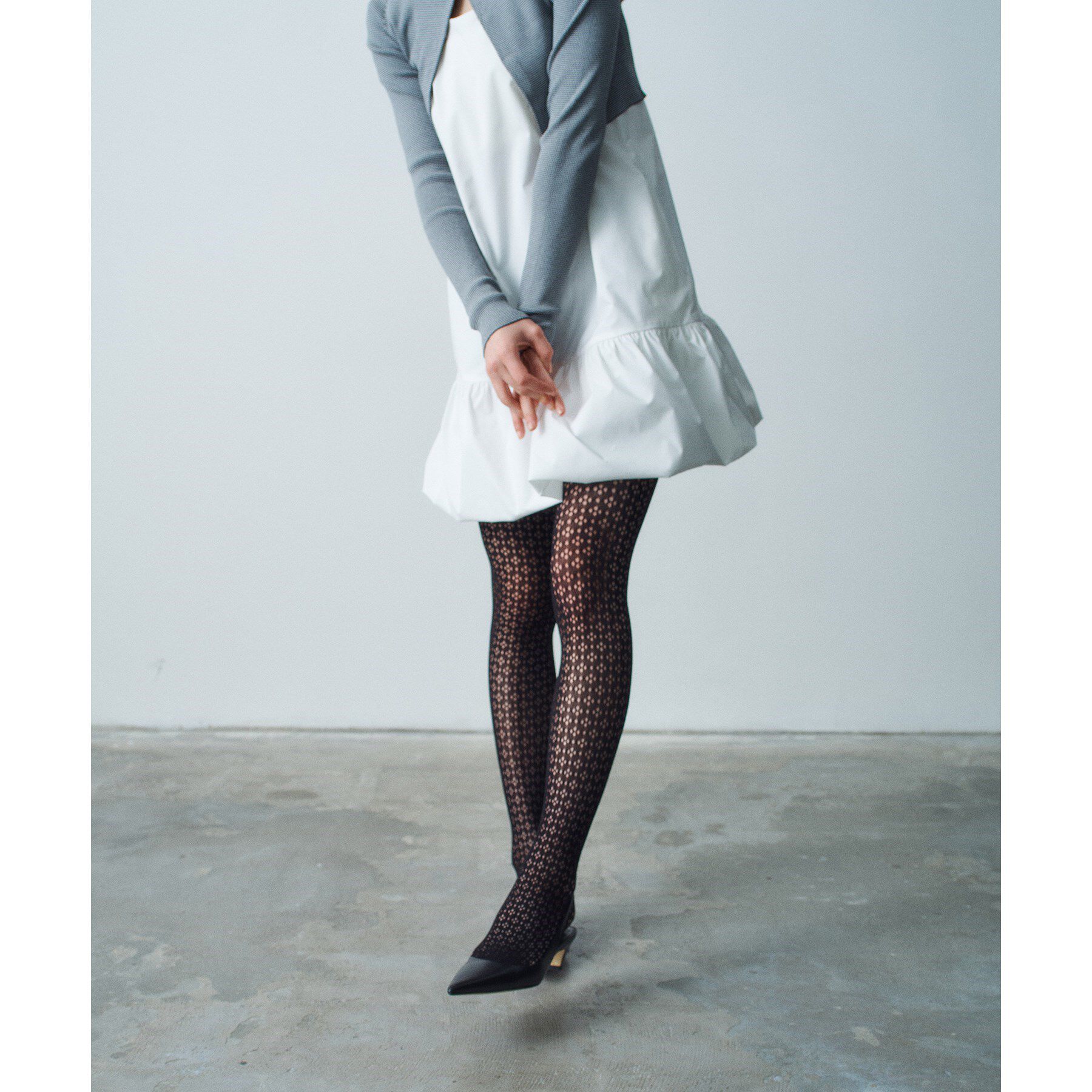 CODE A「piedi nudi｜dot lace tights」|タイツ・ストッキング|