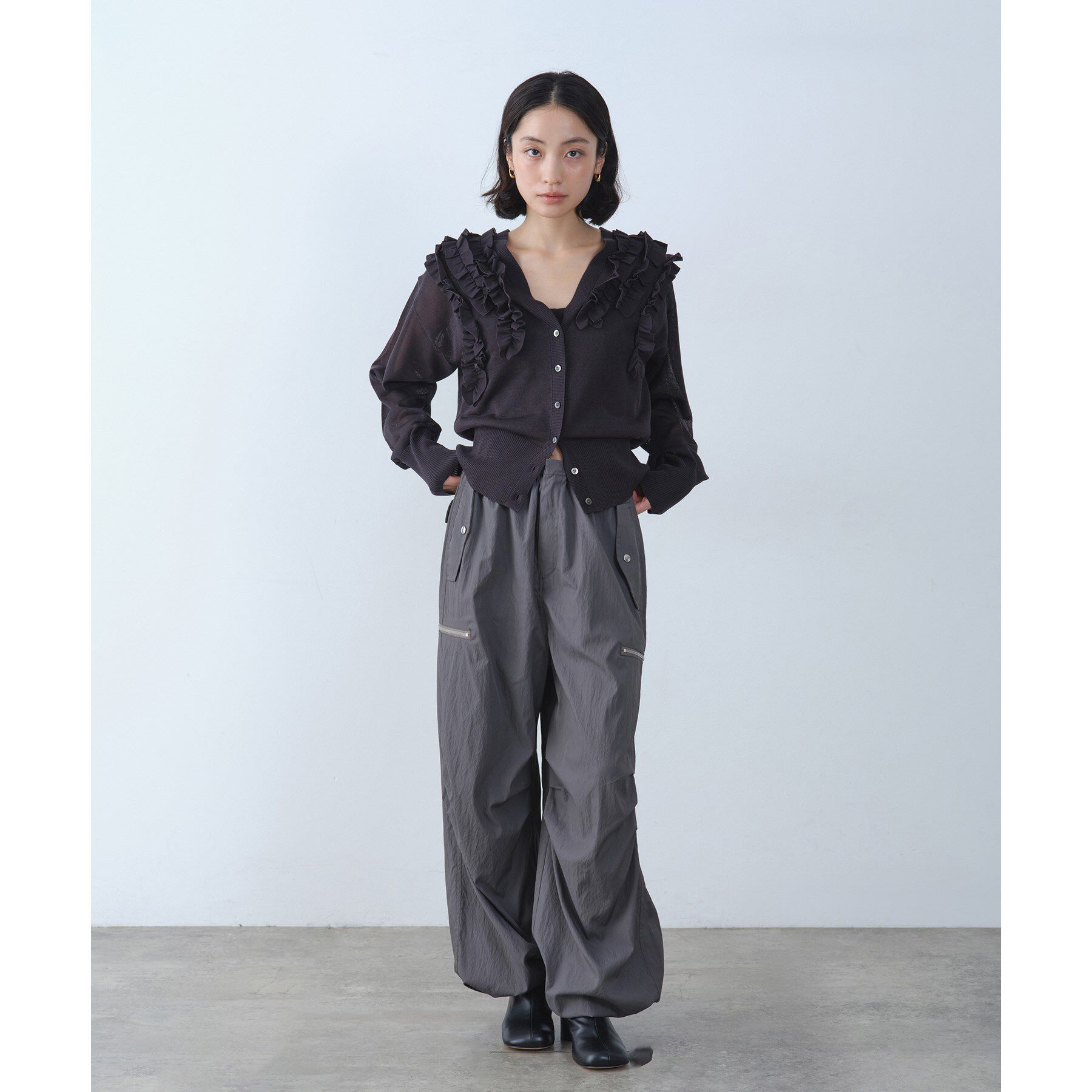 CODE A「3way frill cardigan」|カーディガン|