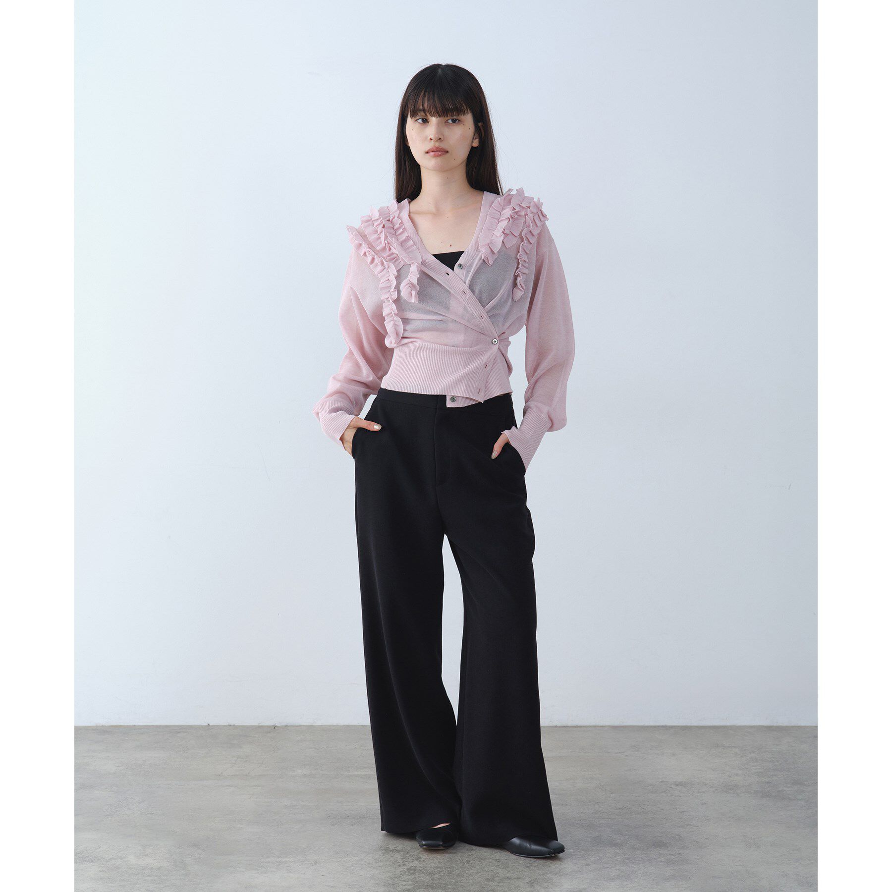 CODE A「3way frill cardigan」|カーディガン|