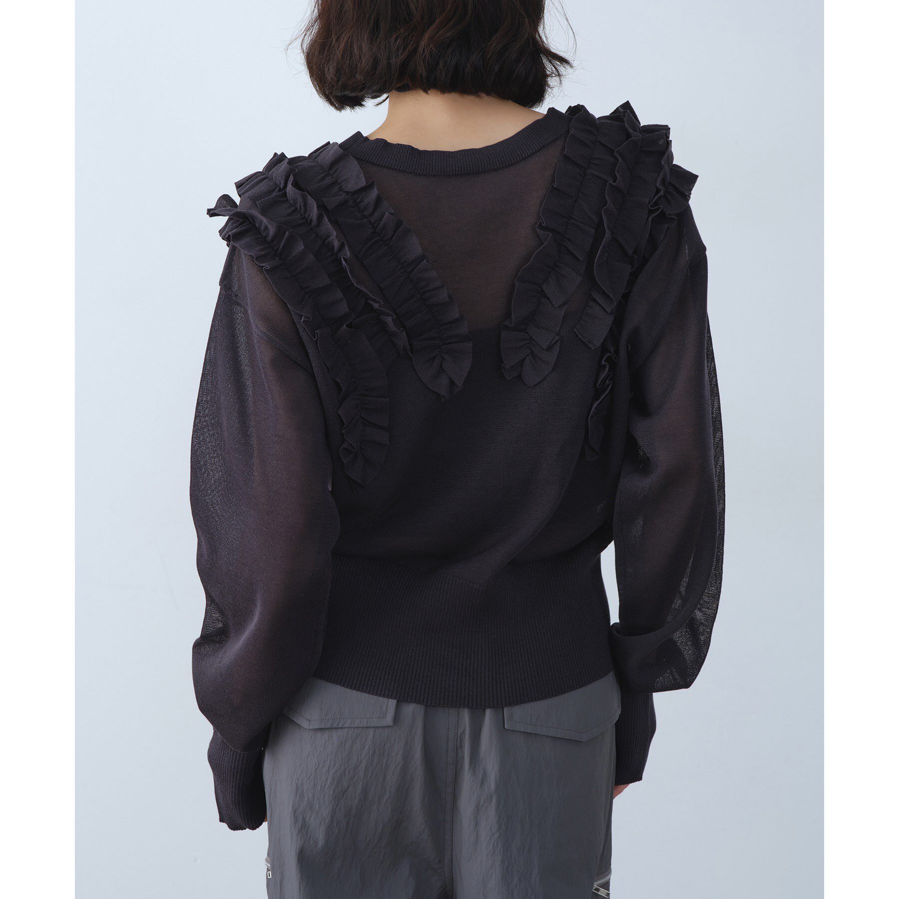 CODE A「3way frill cardigan」|カーディガン|