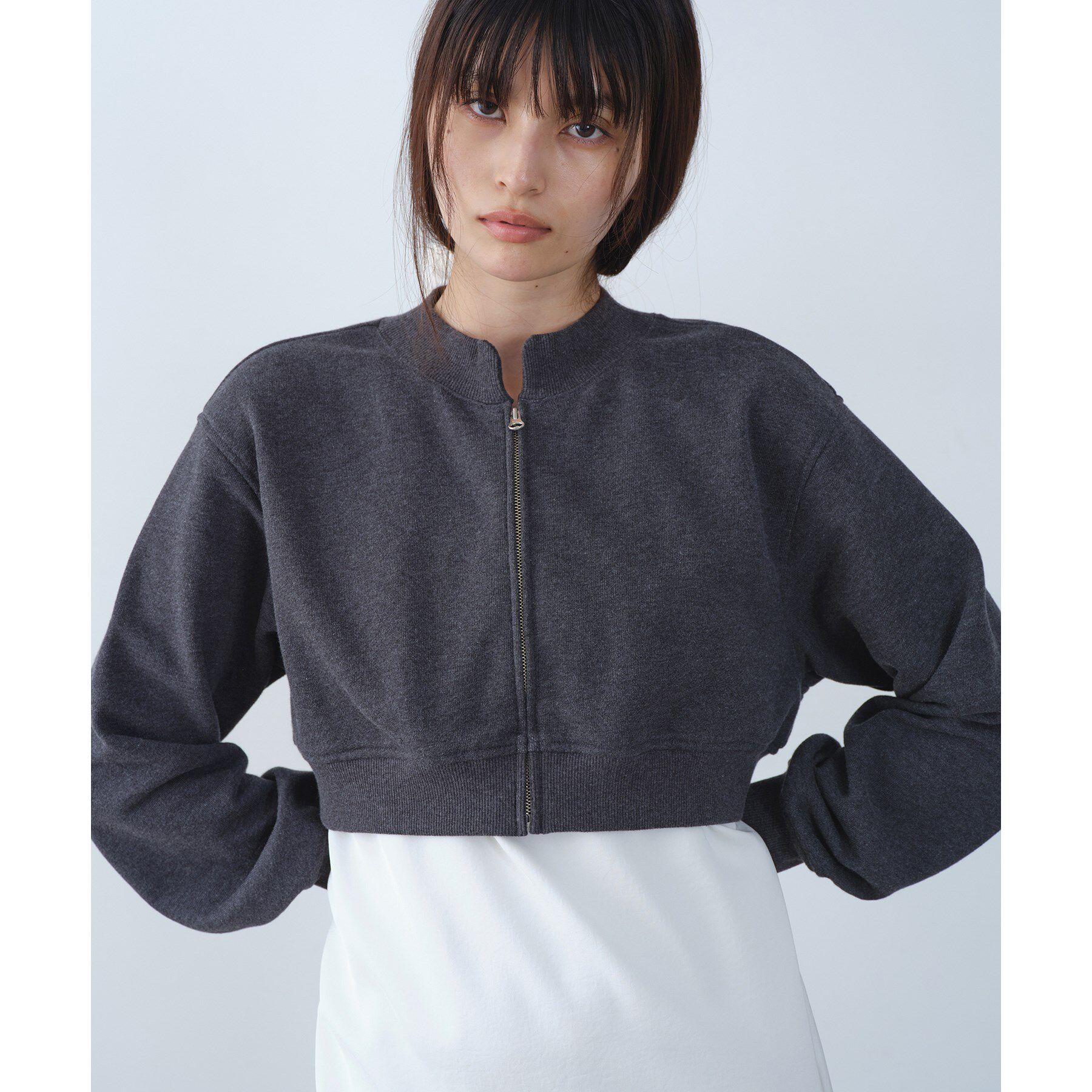 CODE A「short zip sweat」|パーカー|