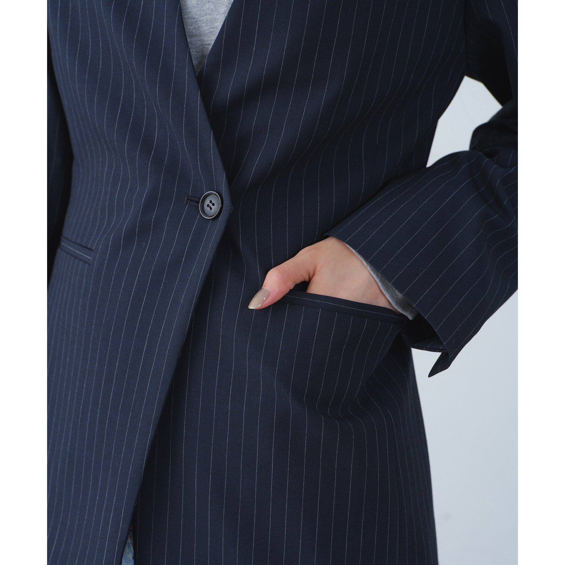 CODE A「tailored mood over jacket」|ノーカラージャケット|