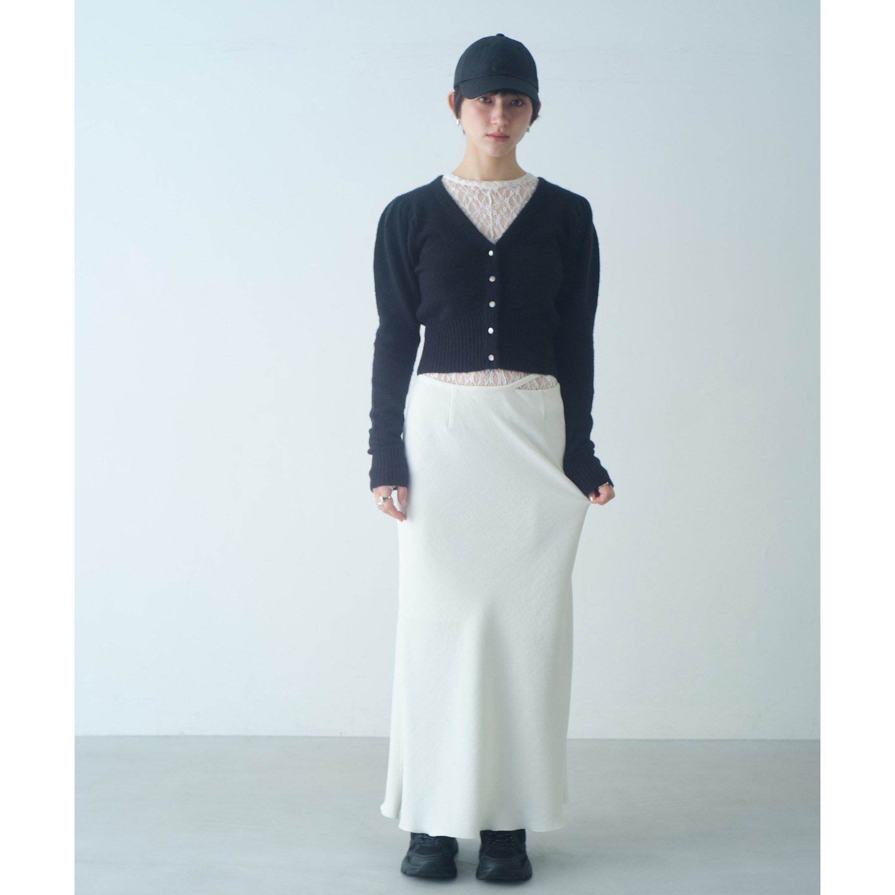 CODE A「【ReRe】easy－fit long skirt」|スカート|