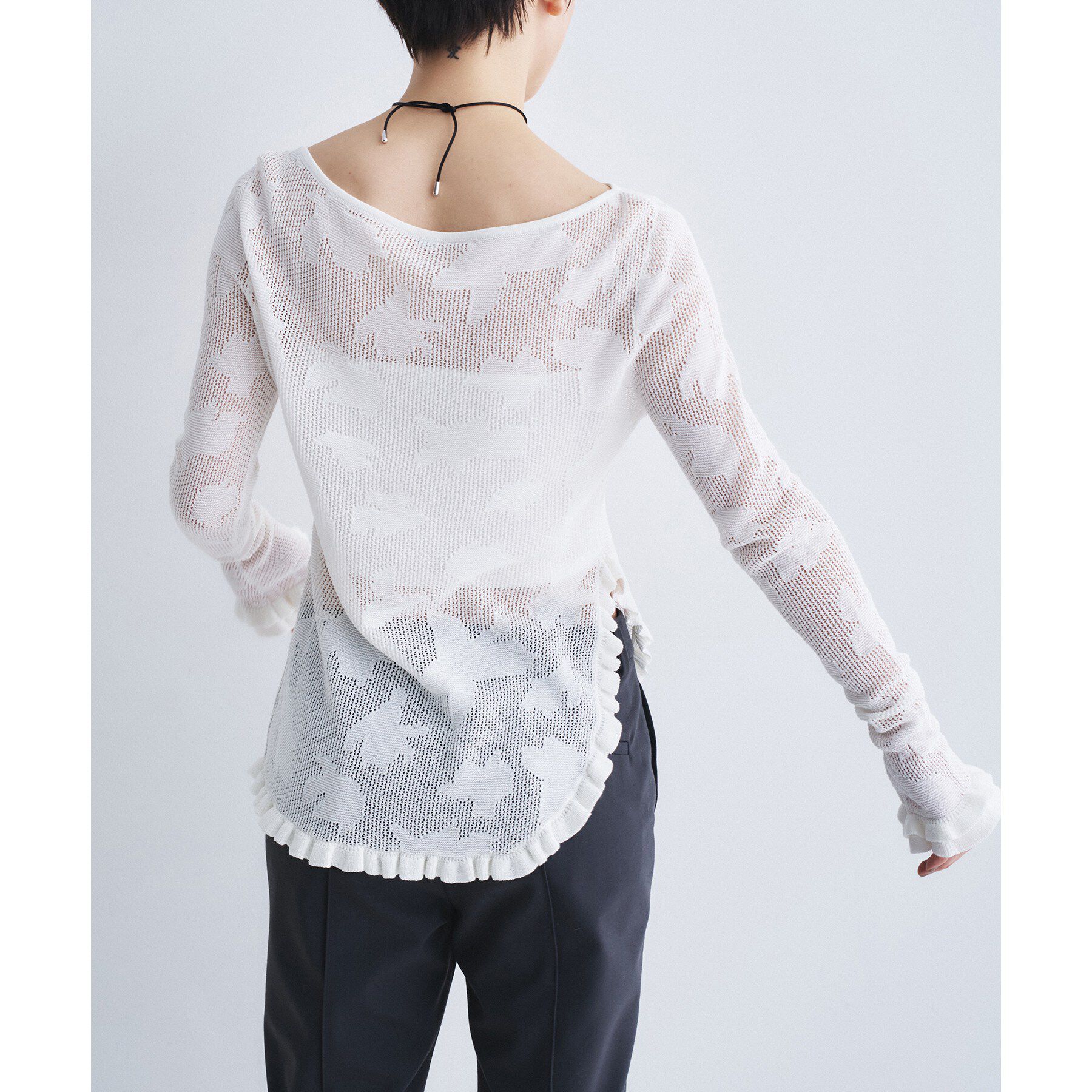 CODE A「flower mesh pullover」|ニット・セーター|