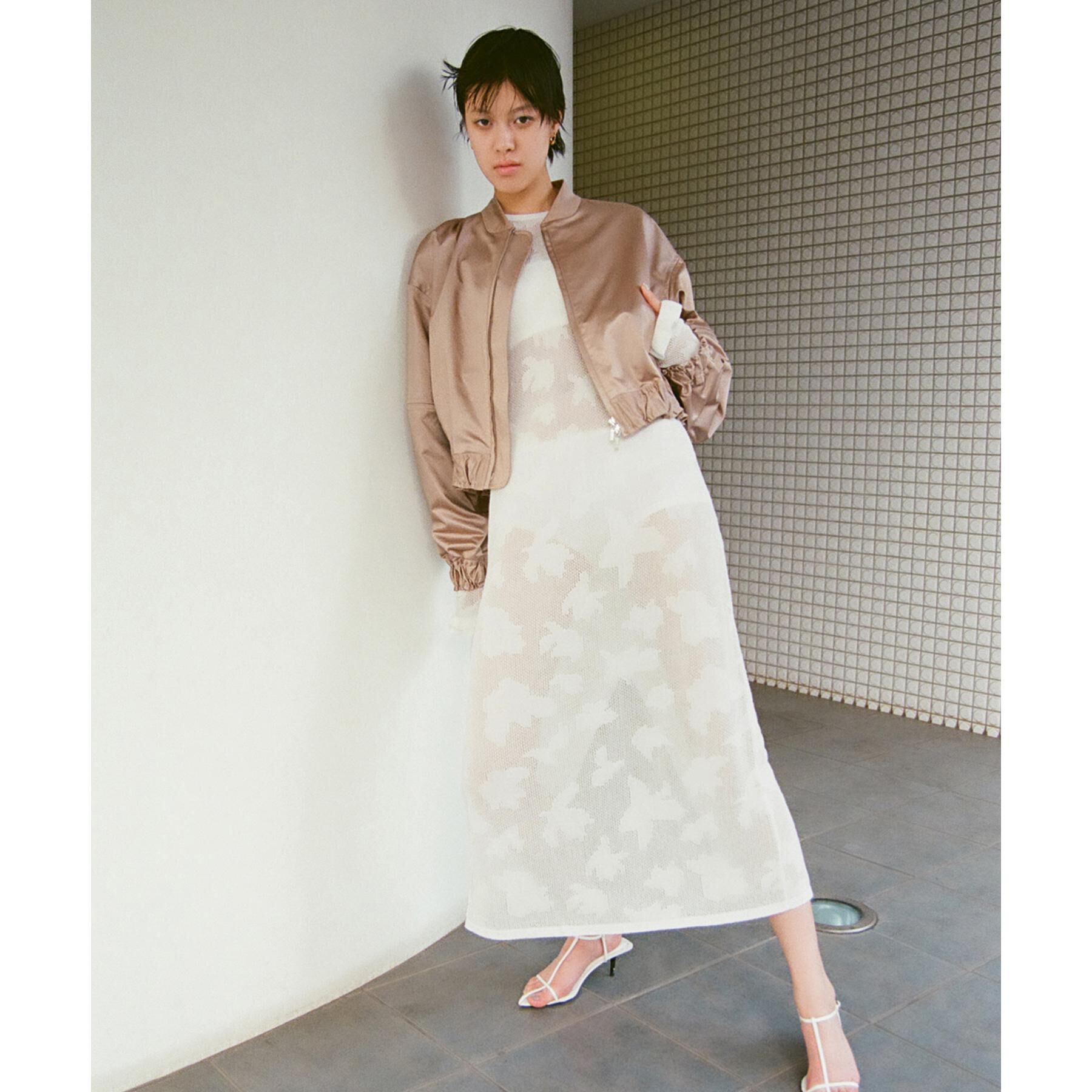 CODE A「flower mesh dress」|ワンピース|