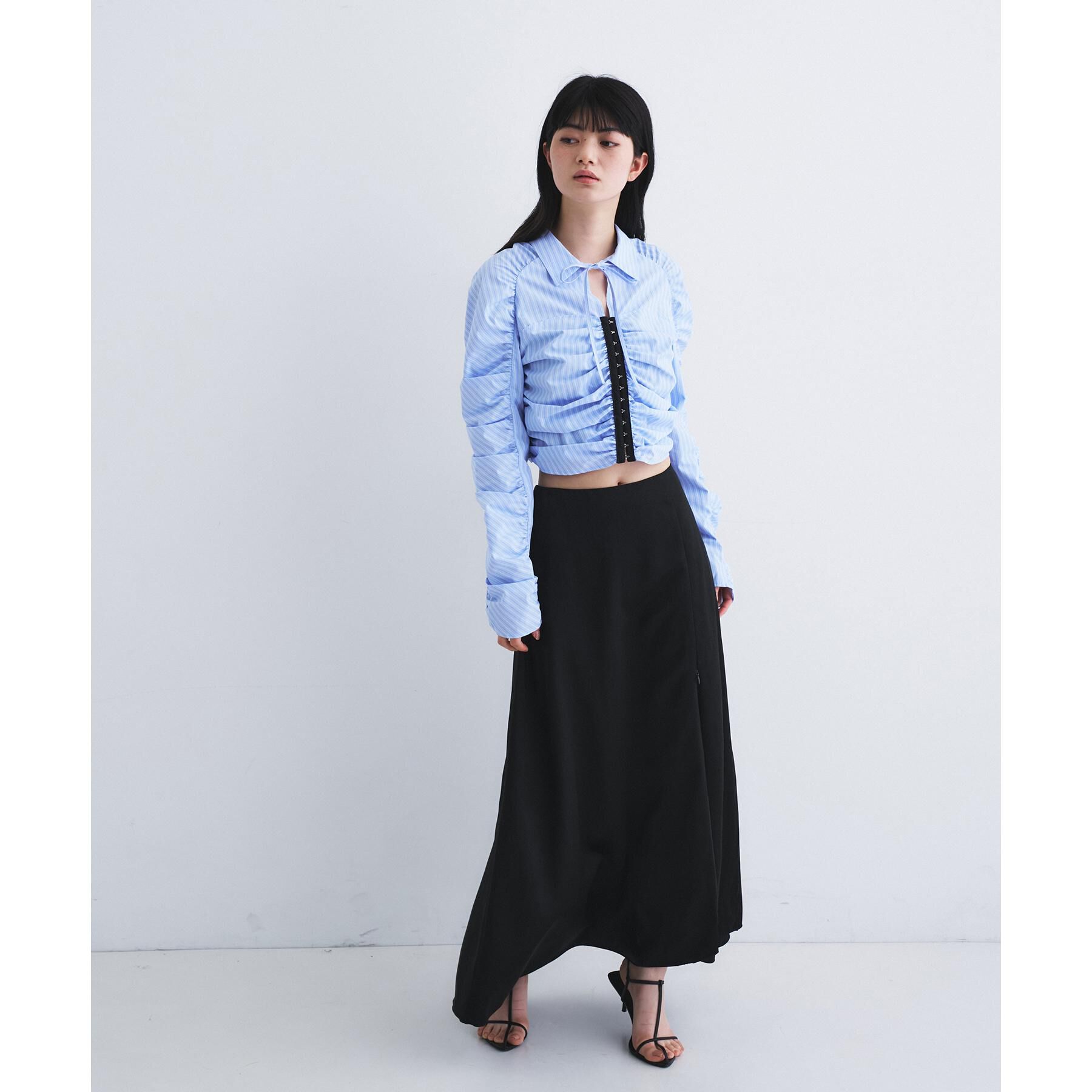 CODE A「satin slit flare skirt」|スカート|
