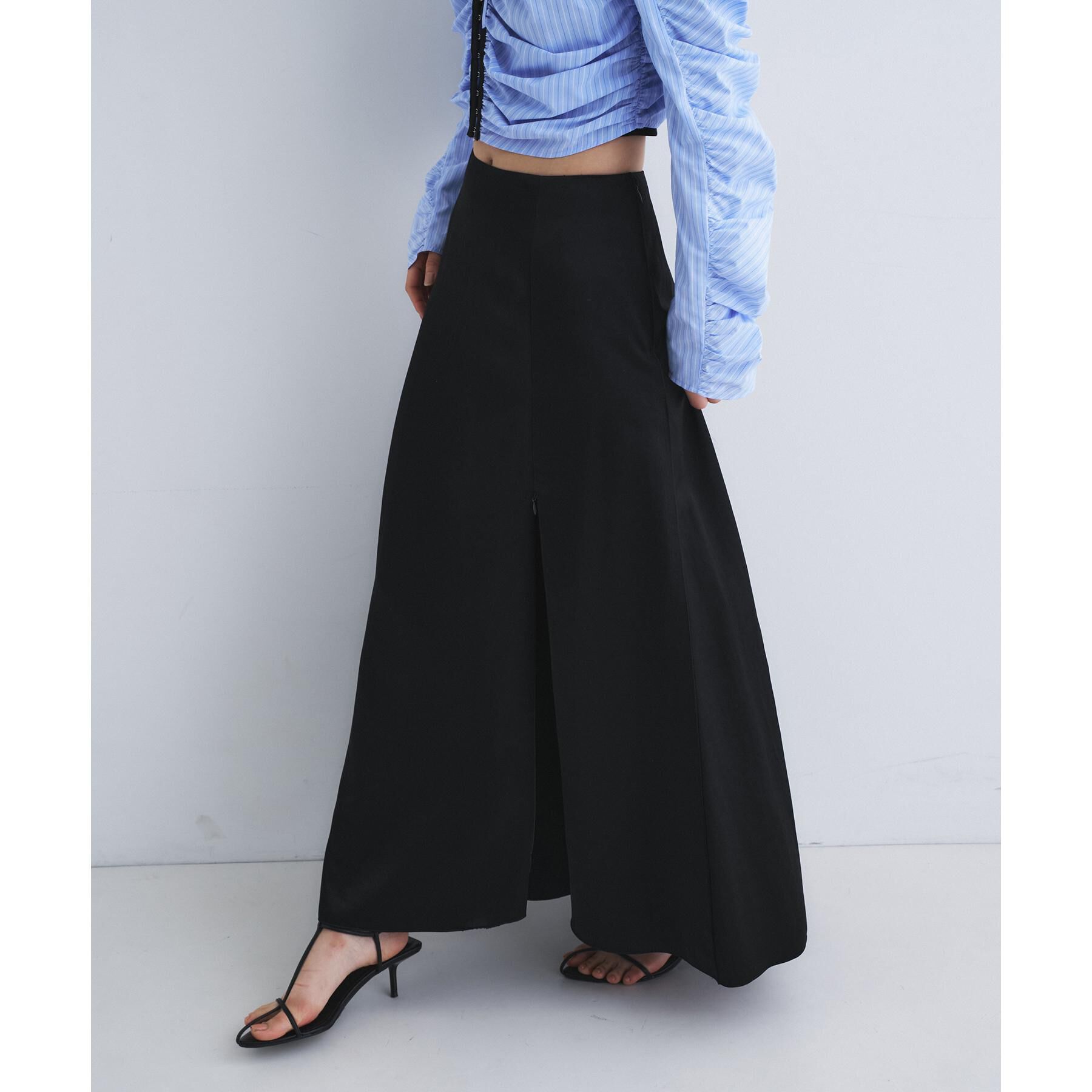 CODE A「satin slit flare skirt」|スカート|