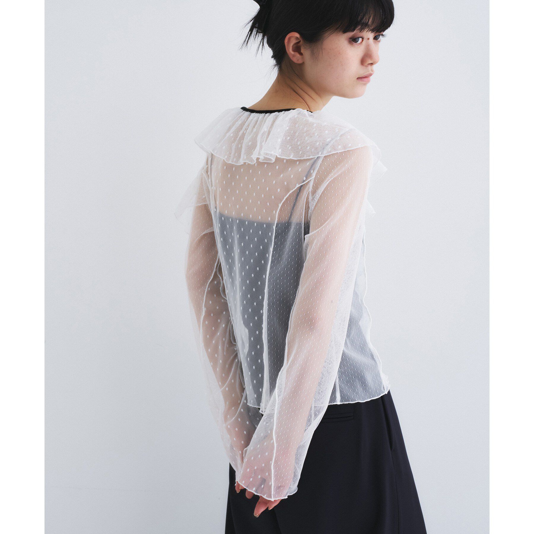 CODE A「tulle asymmetry blouse」|シャツ・ブラウス|