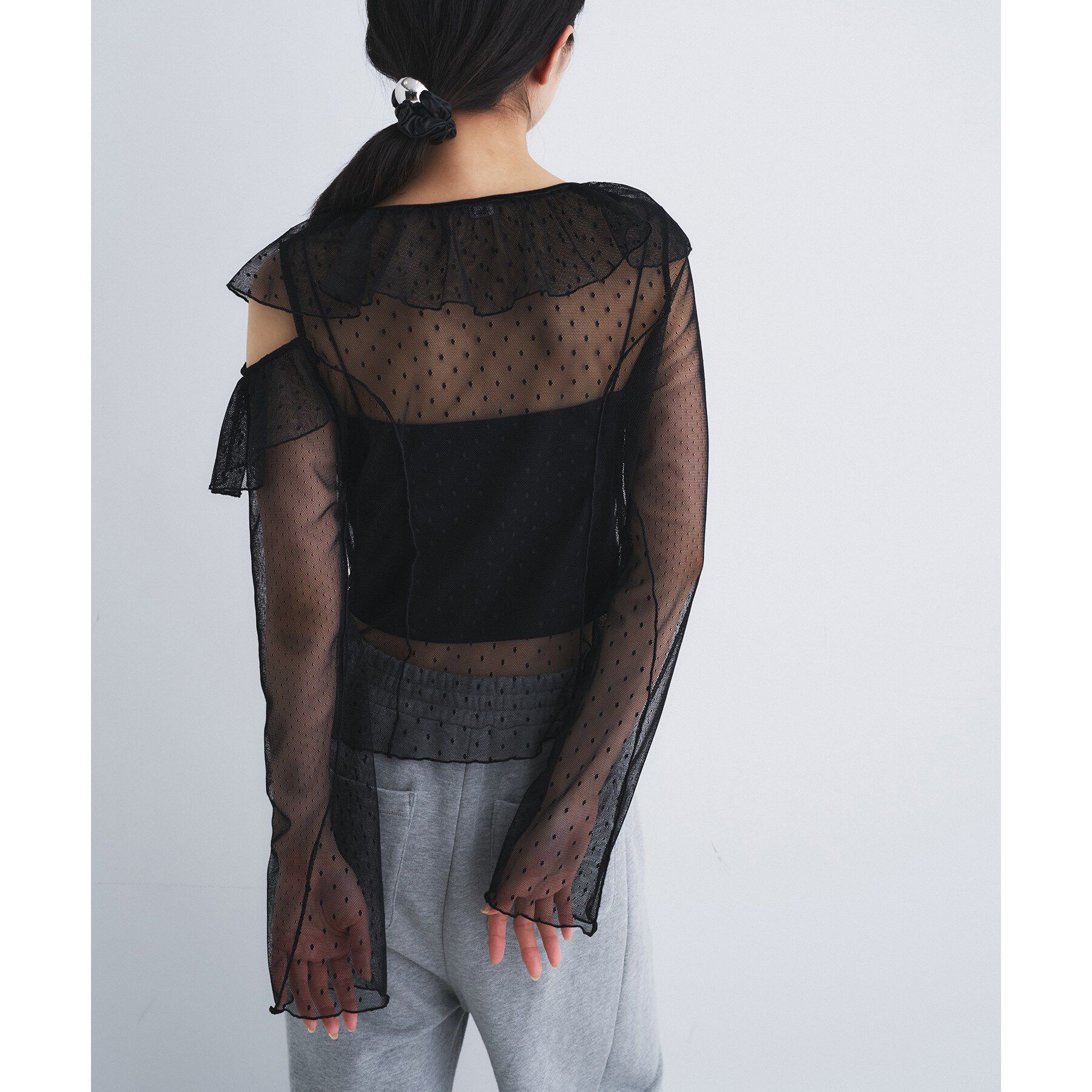 CODE A「tulle asymmetry blouse」|シャツ・ブラウス|