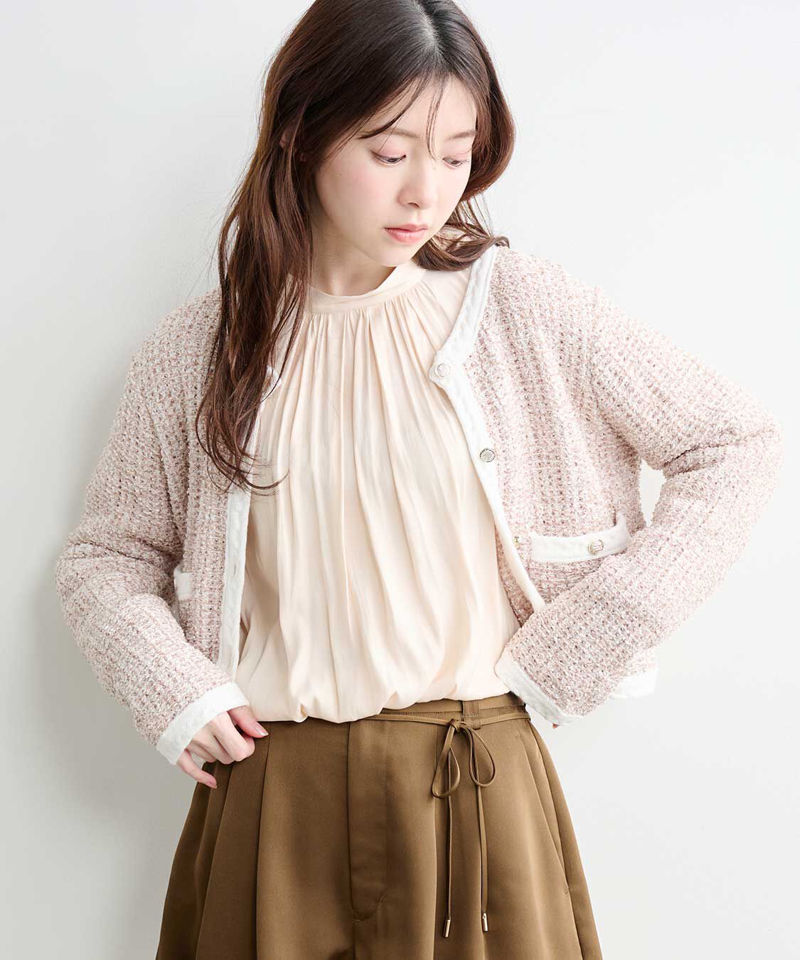 COCO DEAL「ファンシーツイードニットカーディガン」|ニット・セーター|