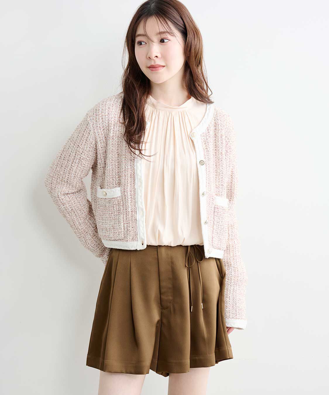COCO DEAL「ファンシーツイードニットカーディガン」|ニット・セーター|