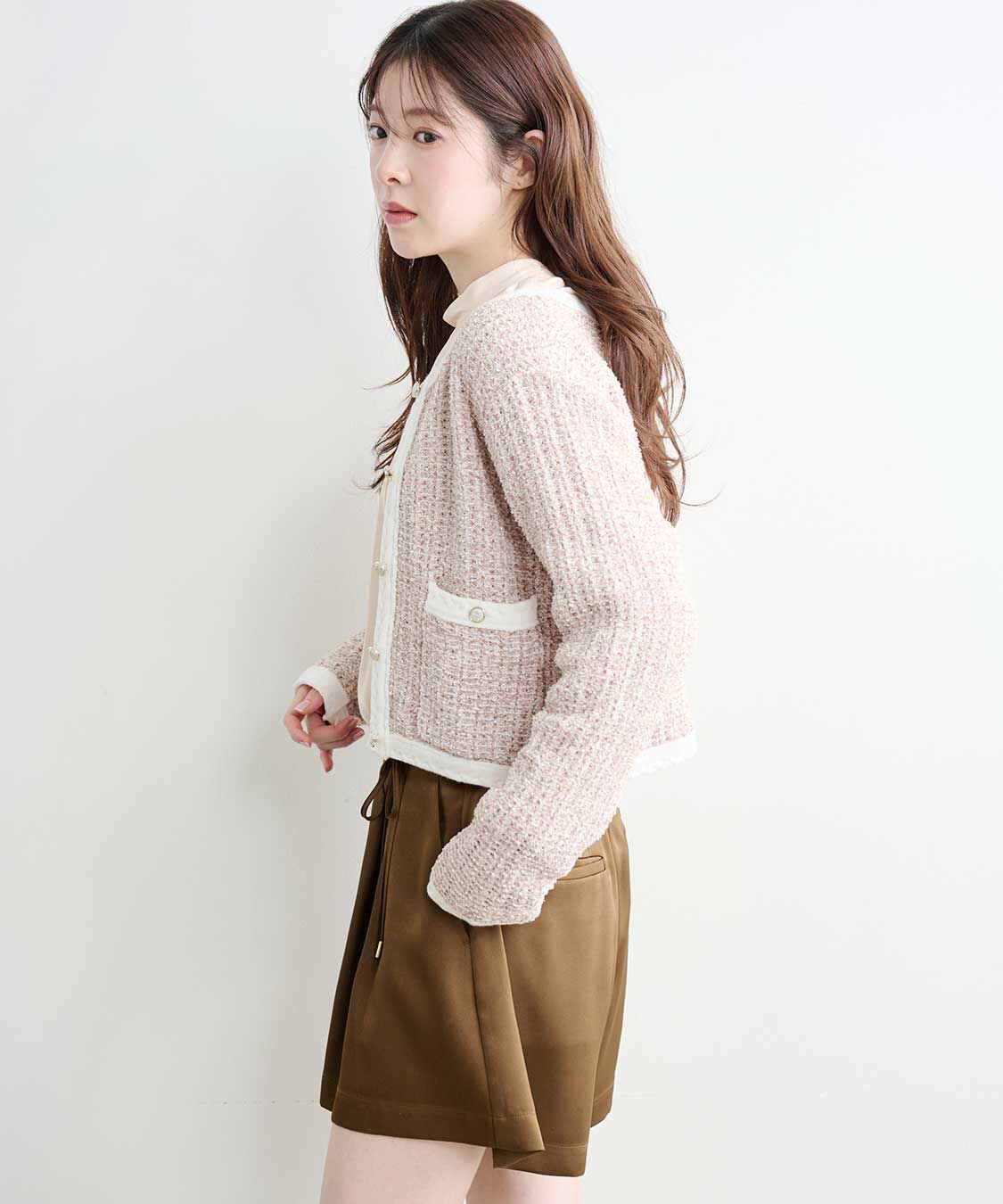 COCO DEAL「ファンシーツイードニットカーディガン」|ニット・セーター|