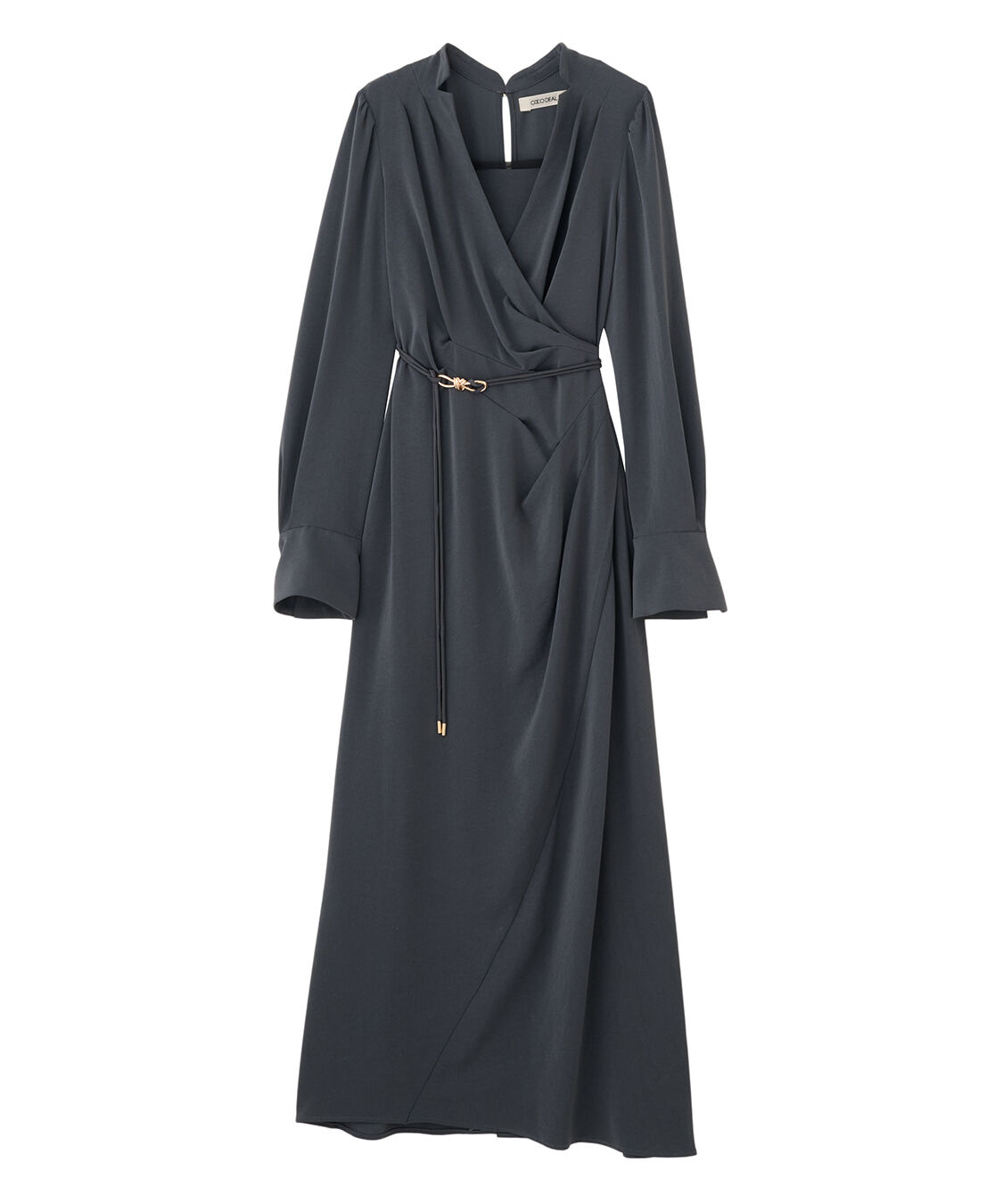 COCO DEAL「カシュクールドレープワンピース」|ワンピース|チャコール