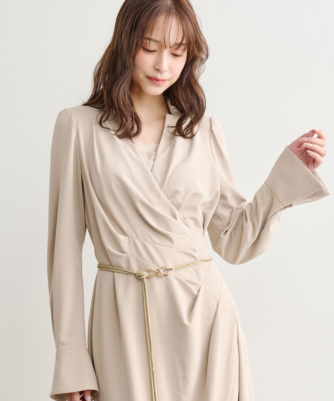 COCO DEAL「カシュクールドレープワンピース」|ワンピース|