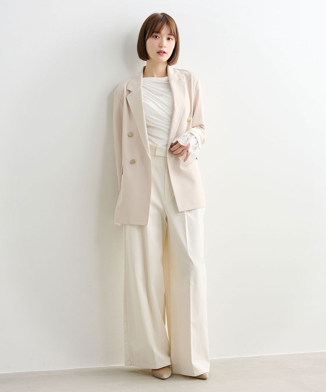 COCO DEAL「アシメネックドレープカットソー」|Tシャツ・カットソー|