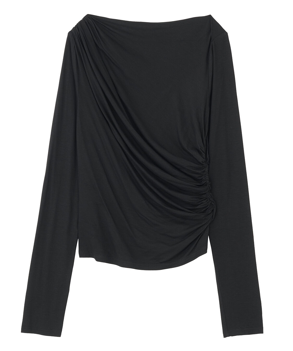 COCO DEAL「アシメネックドレープカットソー」|Tシャツ・カットソー|