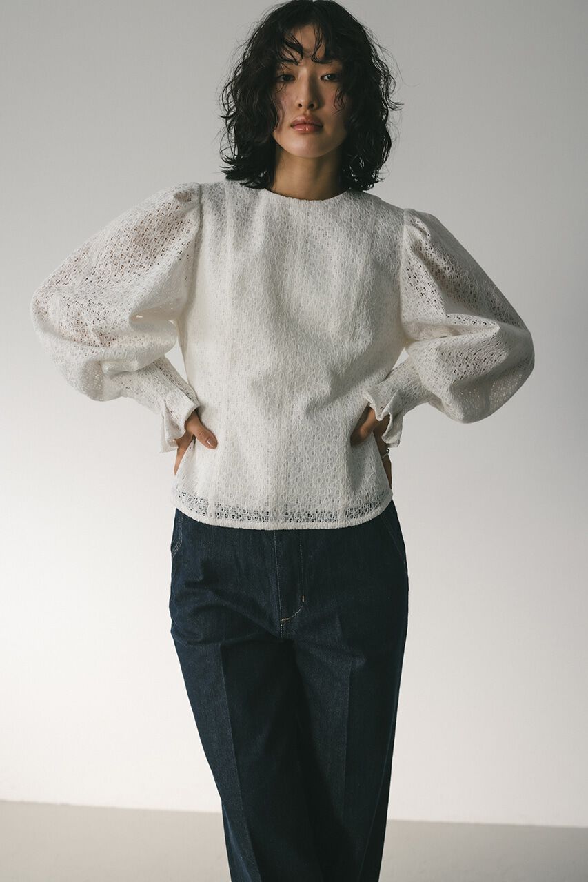 STYLEMIXER「カフタックレーストップ」|シャツ・ブラウス|WHT