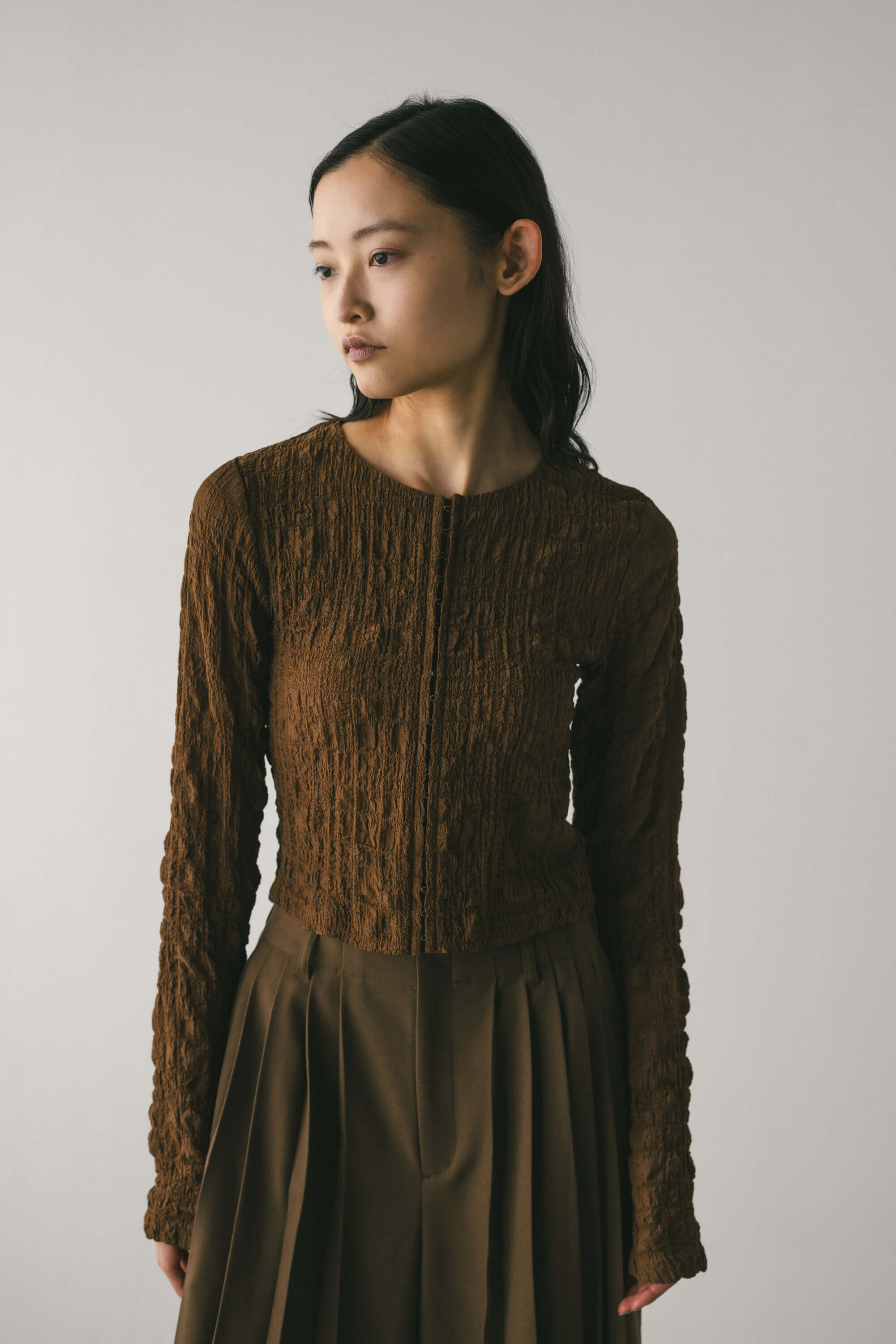 STYLEMIXER「シャーリングコルセットトップ」|シャツ・ブラウス|BRN