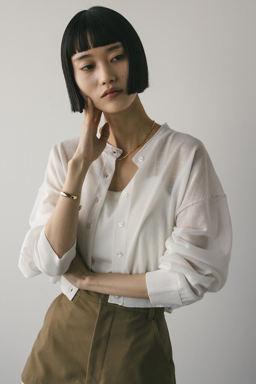 STYLEMIXER「シアーニットカーディガン」|カーディガン|