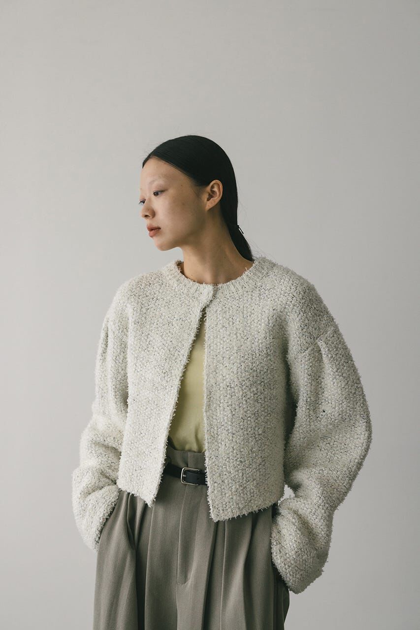 STYLEMIXER「テープヤーンニットカーデ」|カーディガン|WHT