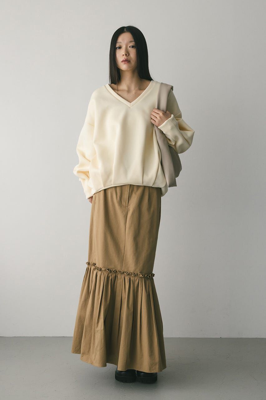 STYLEMIXER「Vネックフォルムダンボールトップ」|Tシャツ・カットソー|