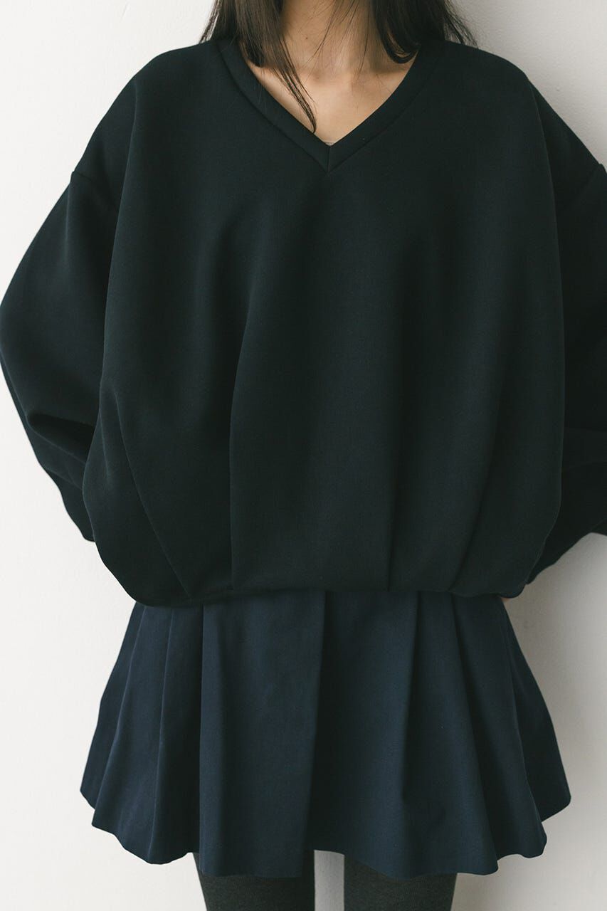 STYLEMIXER「Vネックフォルムダンボールトップ」|Tシャツ・カットソー|
