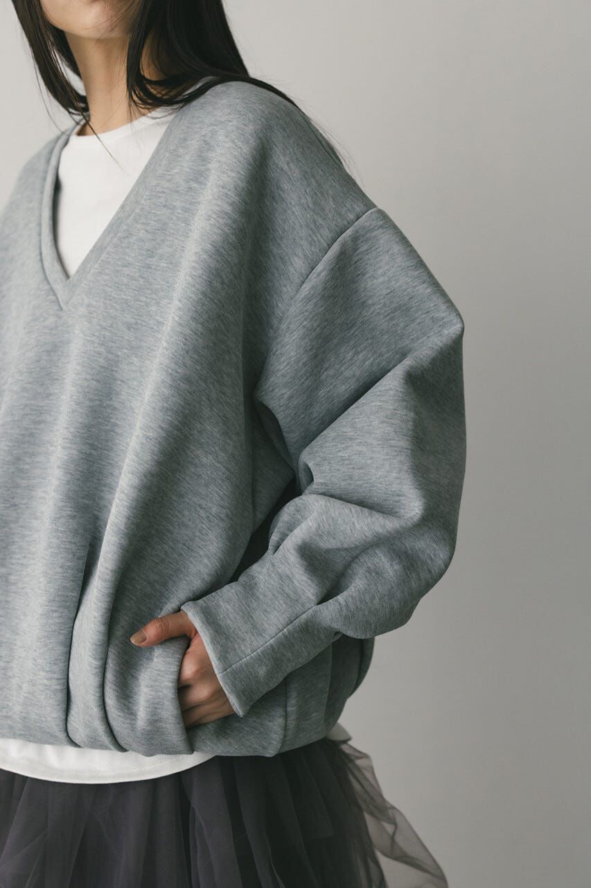 STYLEMIXER「Vネックフォルムダンボールトップ」|Tシャツ・カットソー|